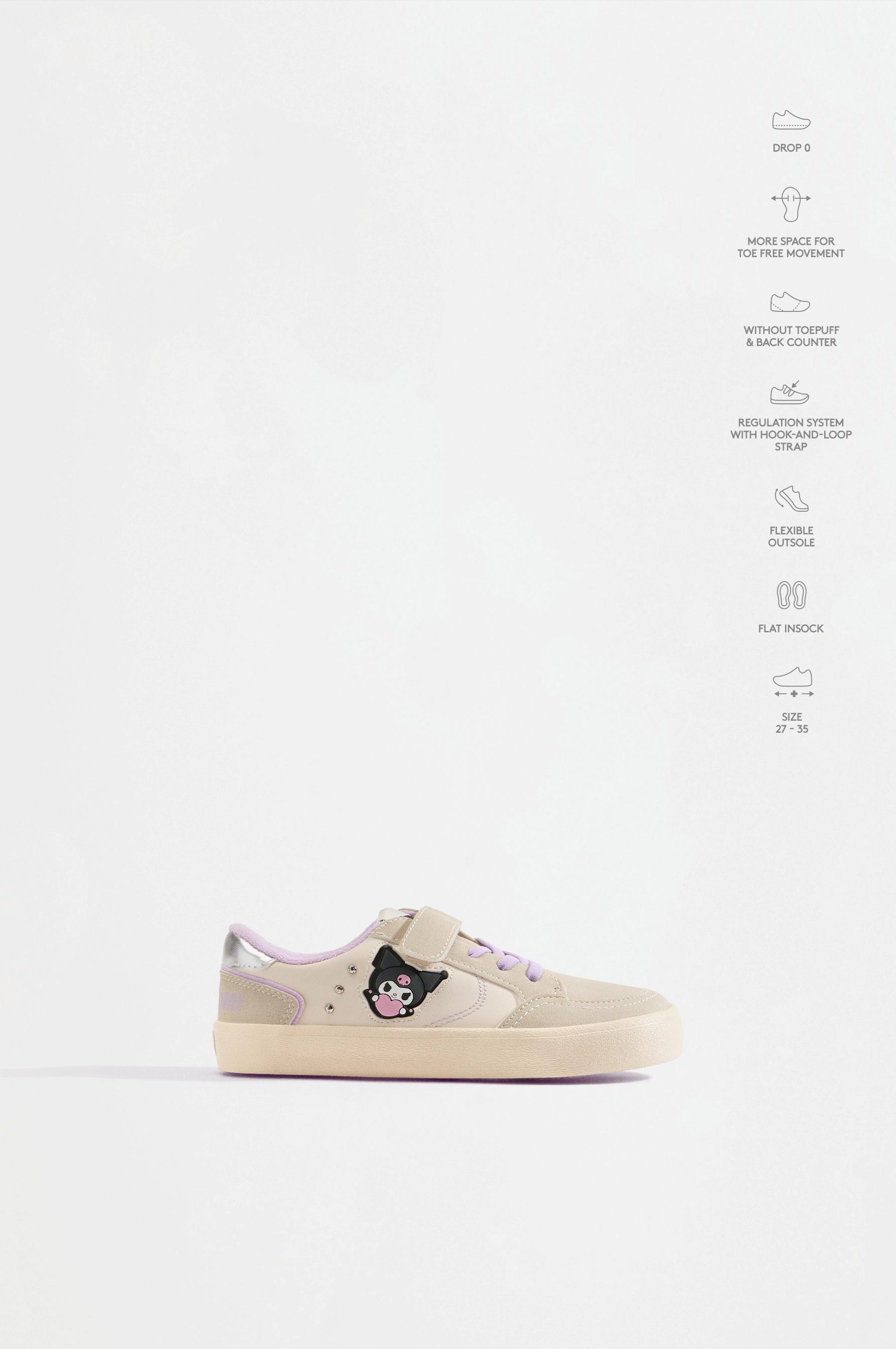 Kuromi ©SANRIO Barefoot sneakers — ECRU