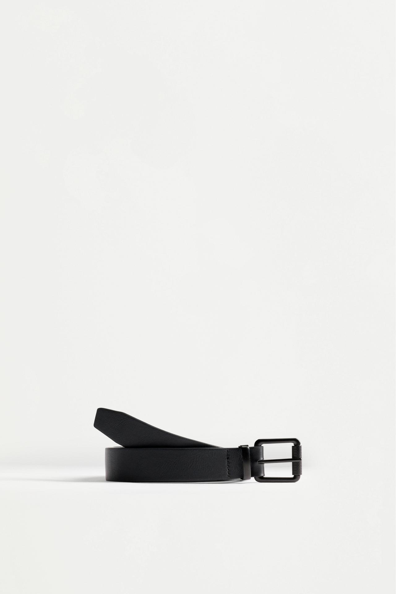 Leather effect belt — BLACK TONE