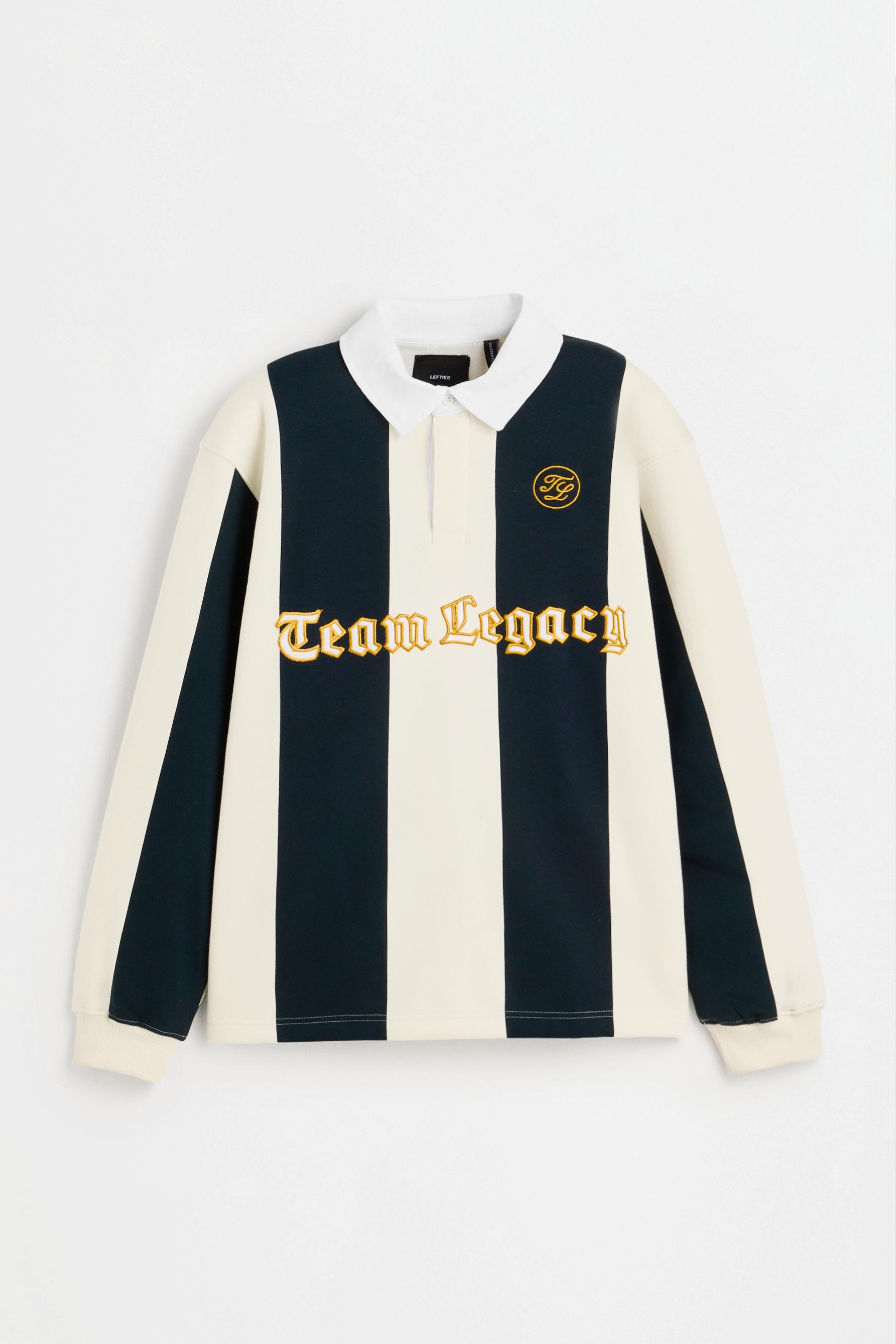 Sudadera cuello polo bordado