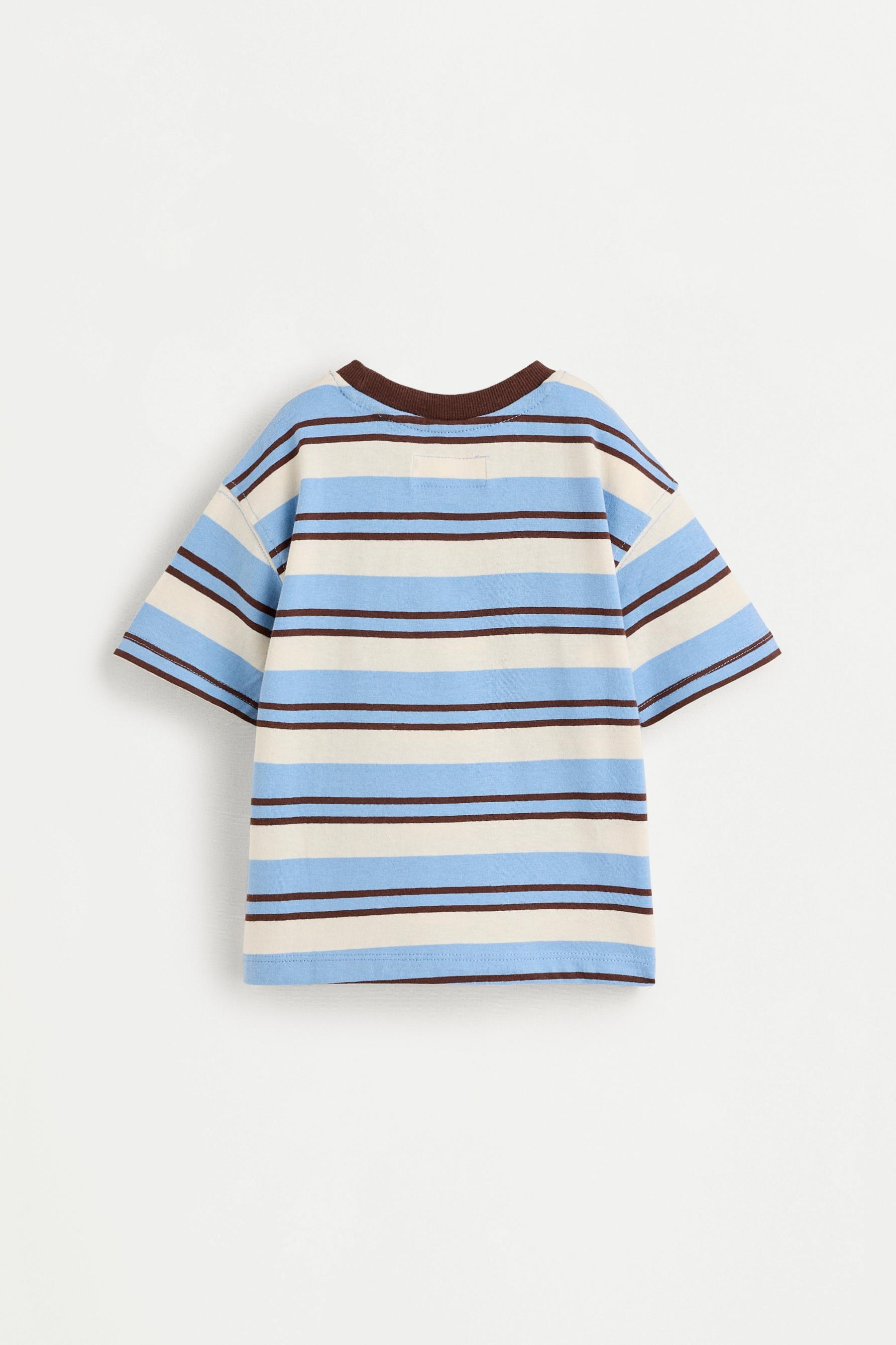Baby Boy | Brown striped T-shirt — DEEP BLUE