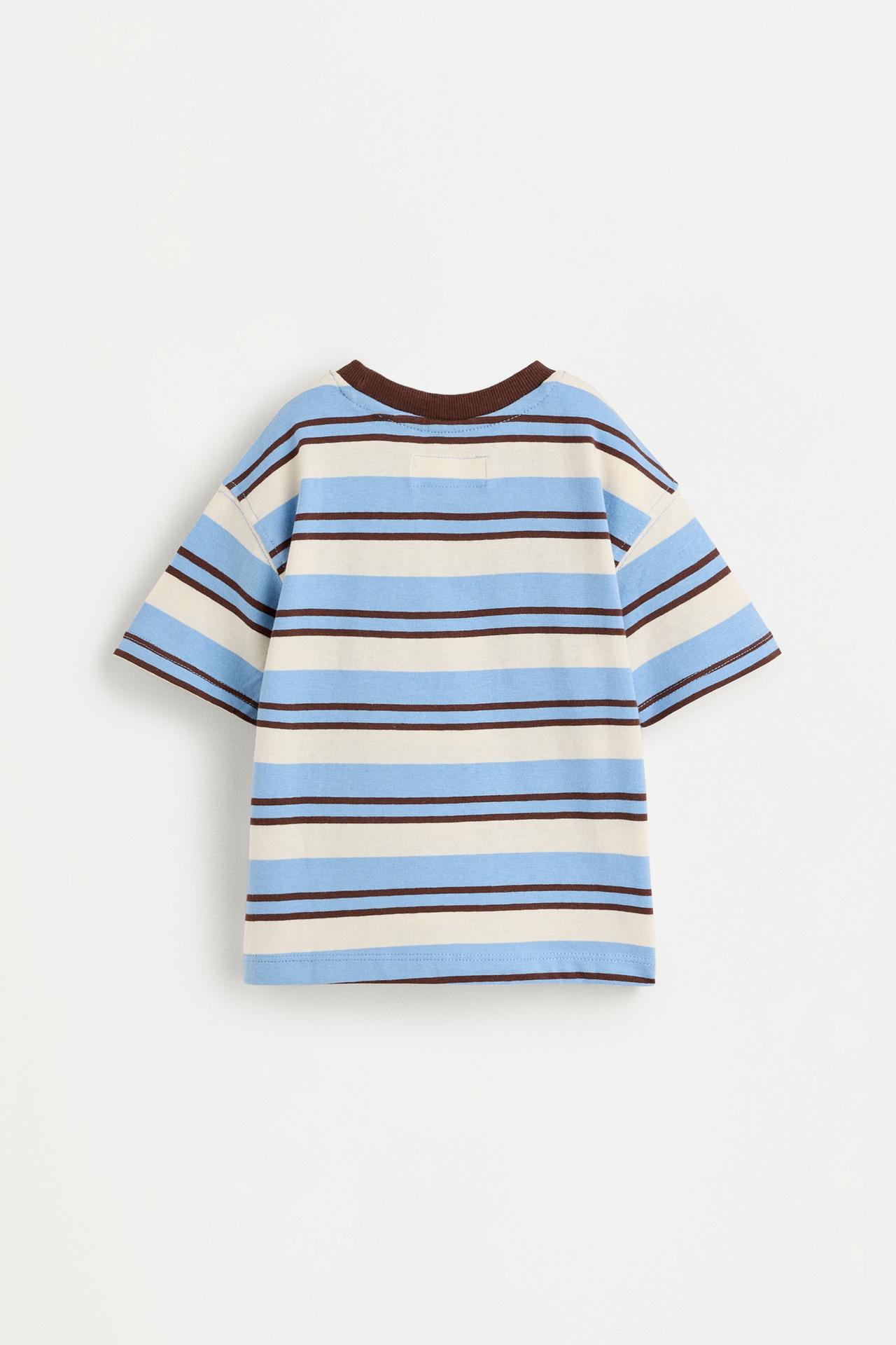 Baby Boy | Brown striped T-shirt — DEEP BLUE
