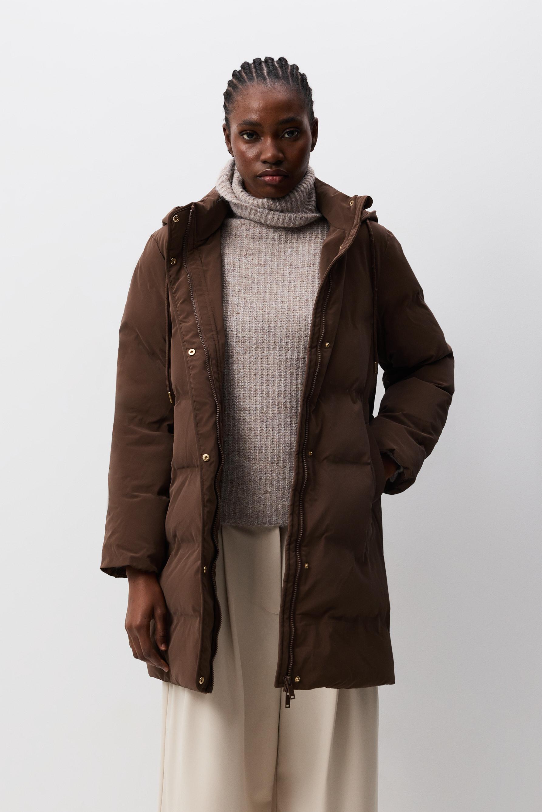 Abrigo largo acolchado