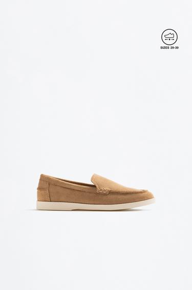 FAUX SUEDE LOAFERS — LEATHER 1