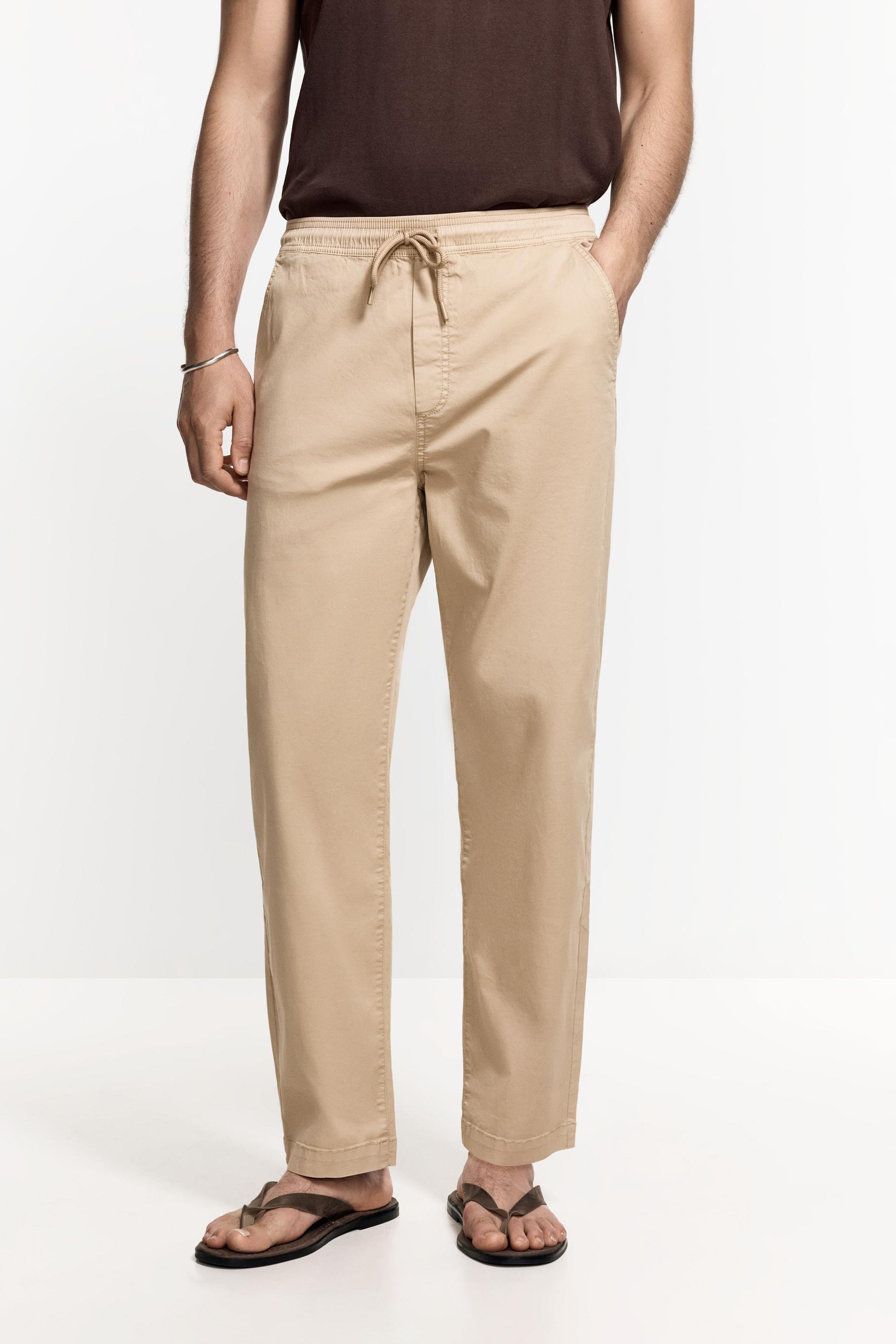 Slim fit jogger trousers — BEIGE
