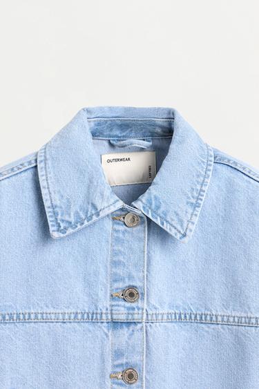 Denim overshirt with pockets — PALE BLUE 7
