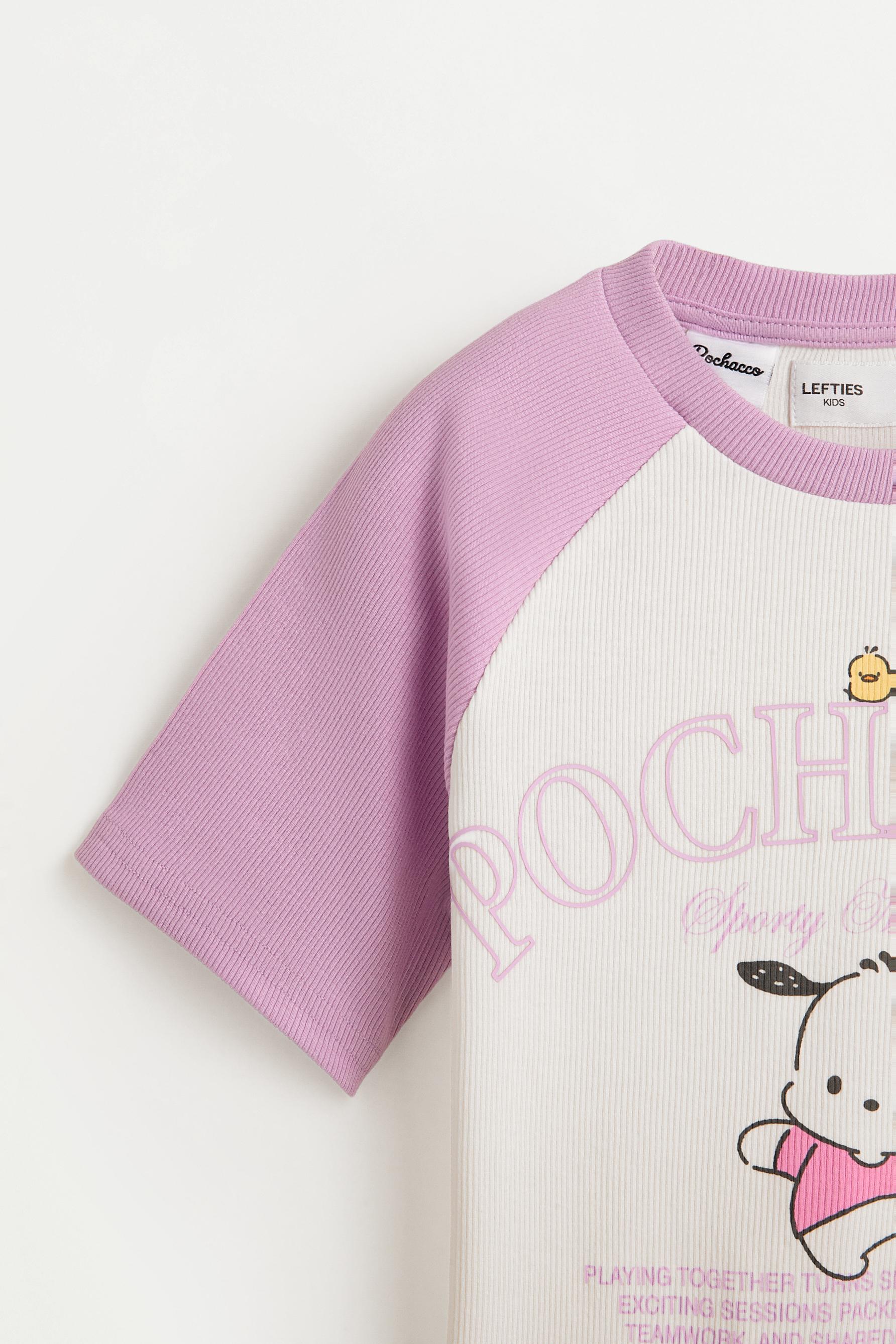 Pochacco ©SANRIO Ribbed T-shirt — OFF WHITE