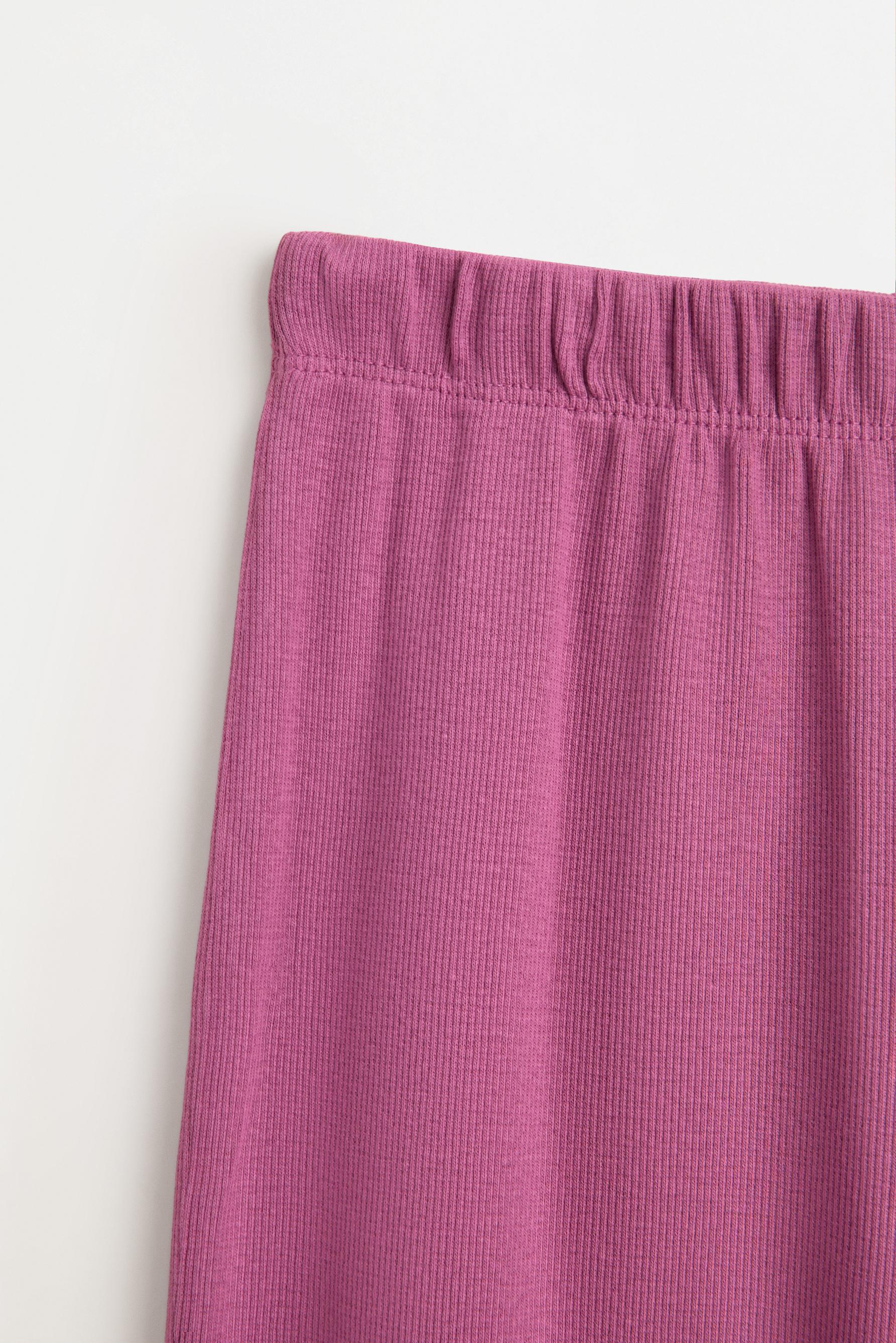 Ribbed T-shirt and trousers set — PURPLE