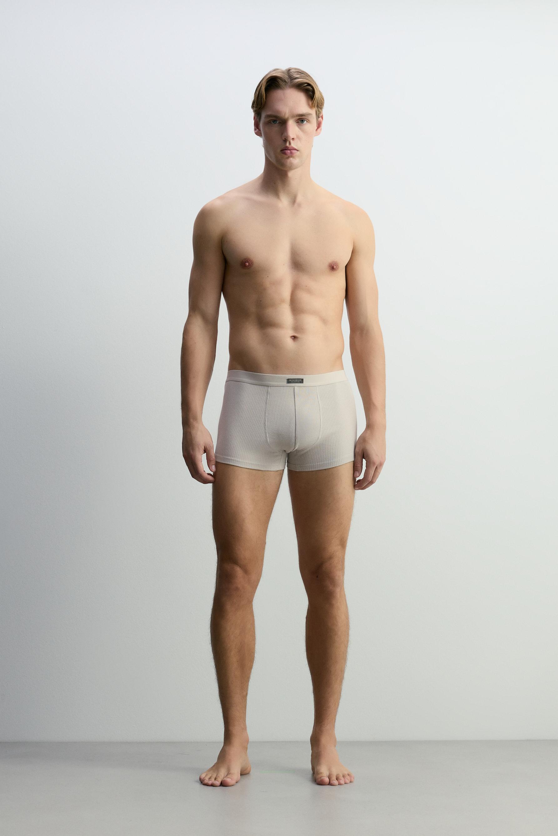 Ribbed boxers (Pack 3) — ECRU