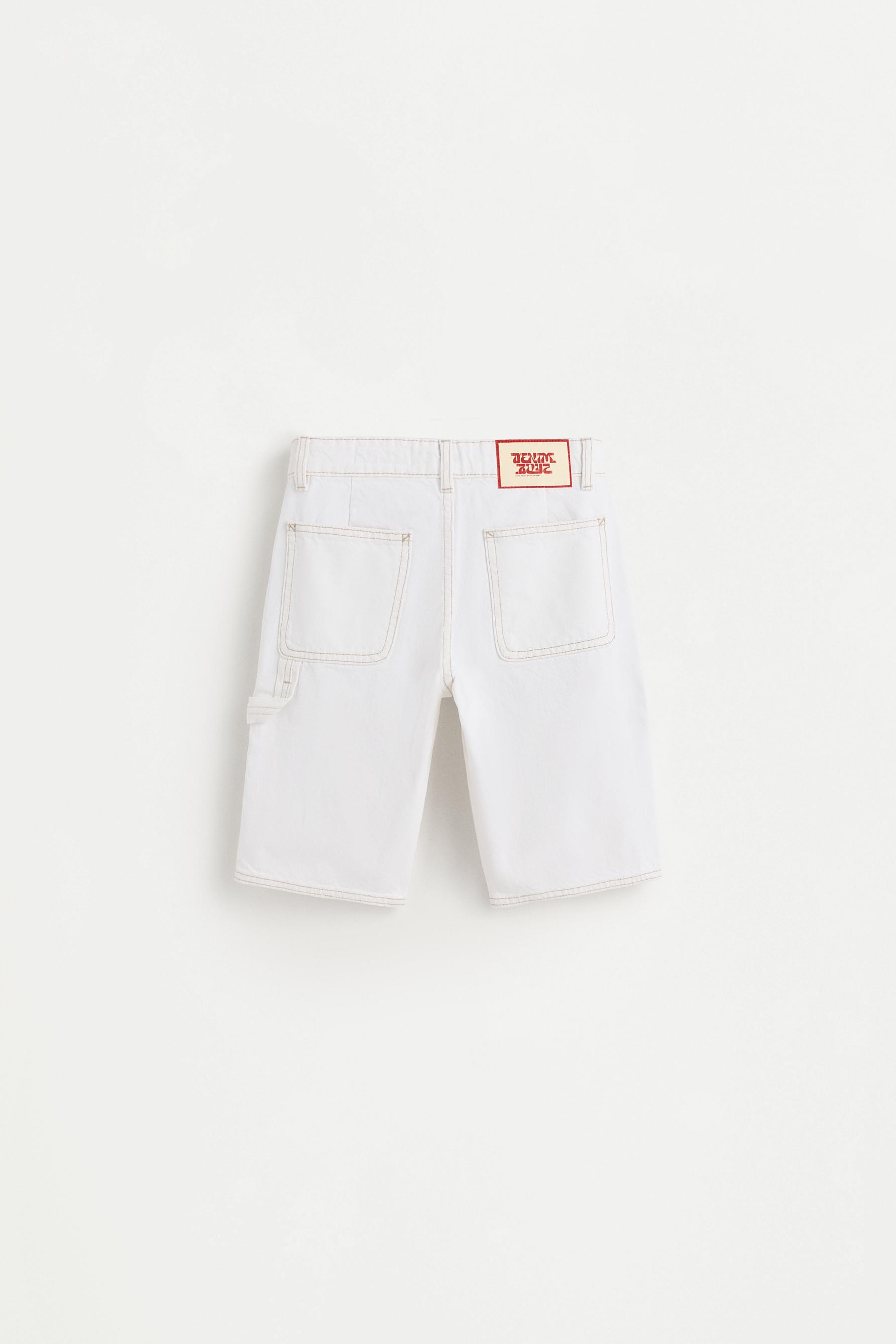 Carpenter denim Bermuda shorts — OFF WHITE