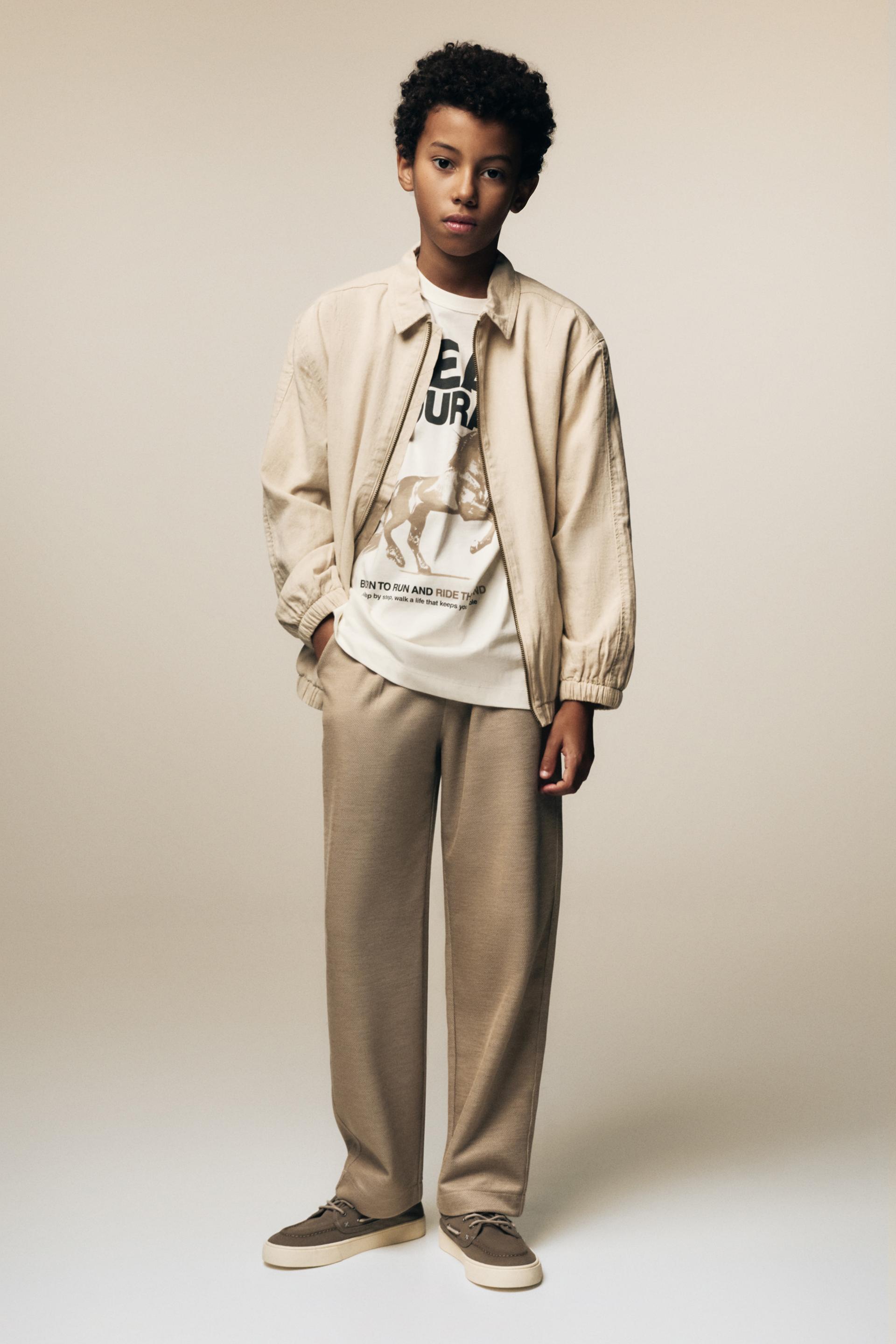 Cazadora bomber efecto lino