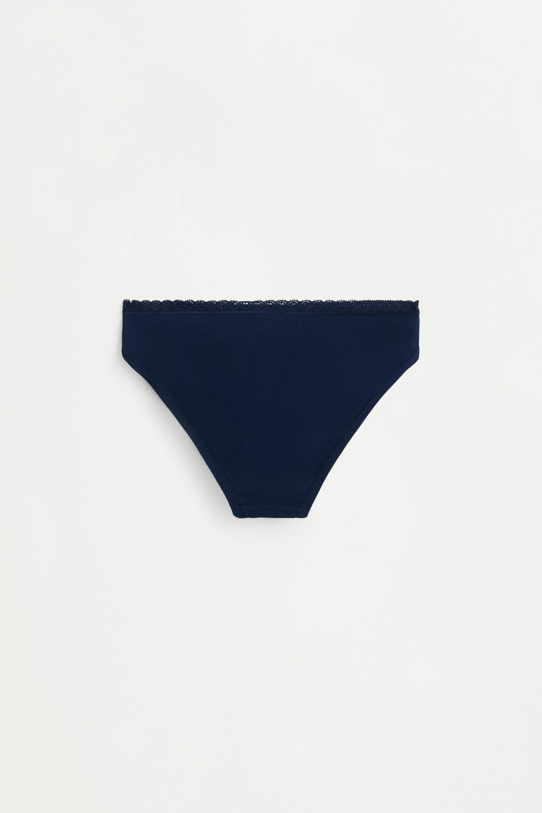 Pack of 5 lace briefs — GREY