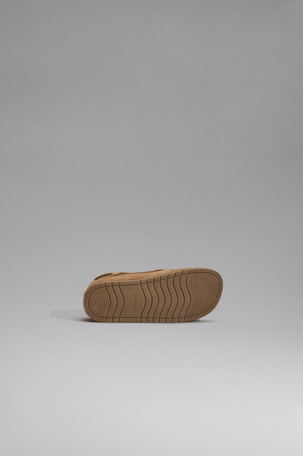 Beaded barefoot loafers — LEATHER