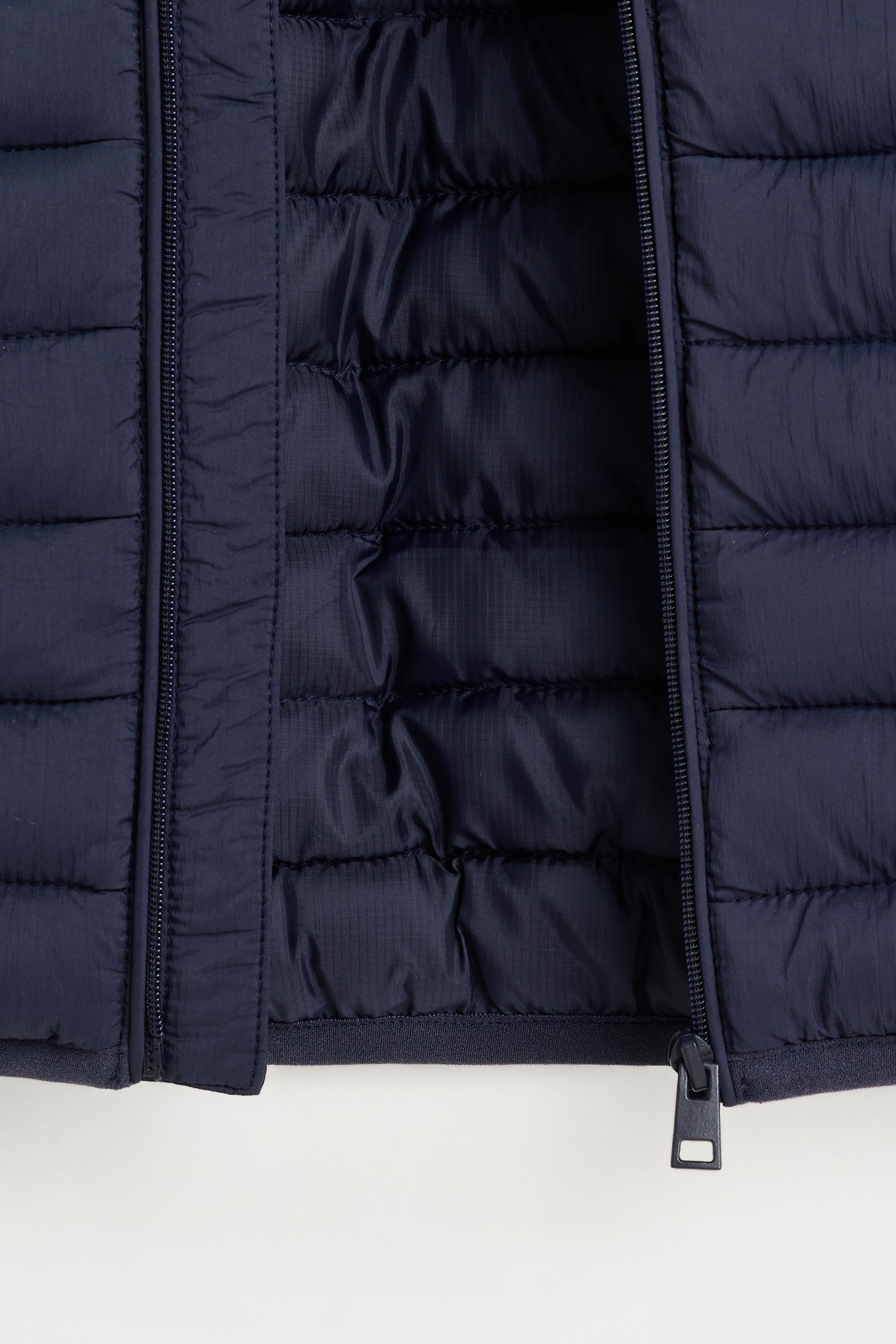 Lightweight hooded quilted jacket — NAVY