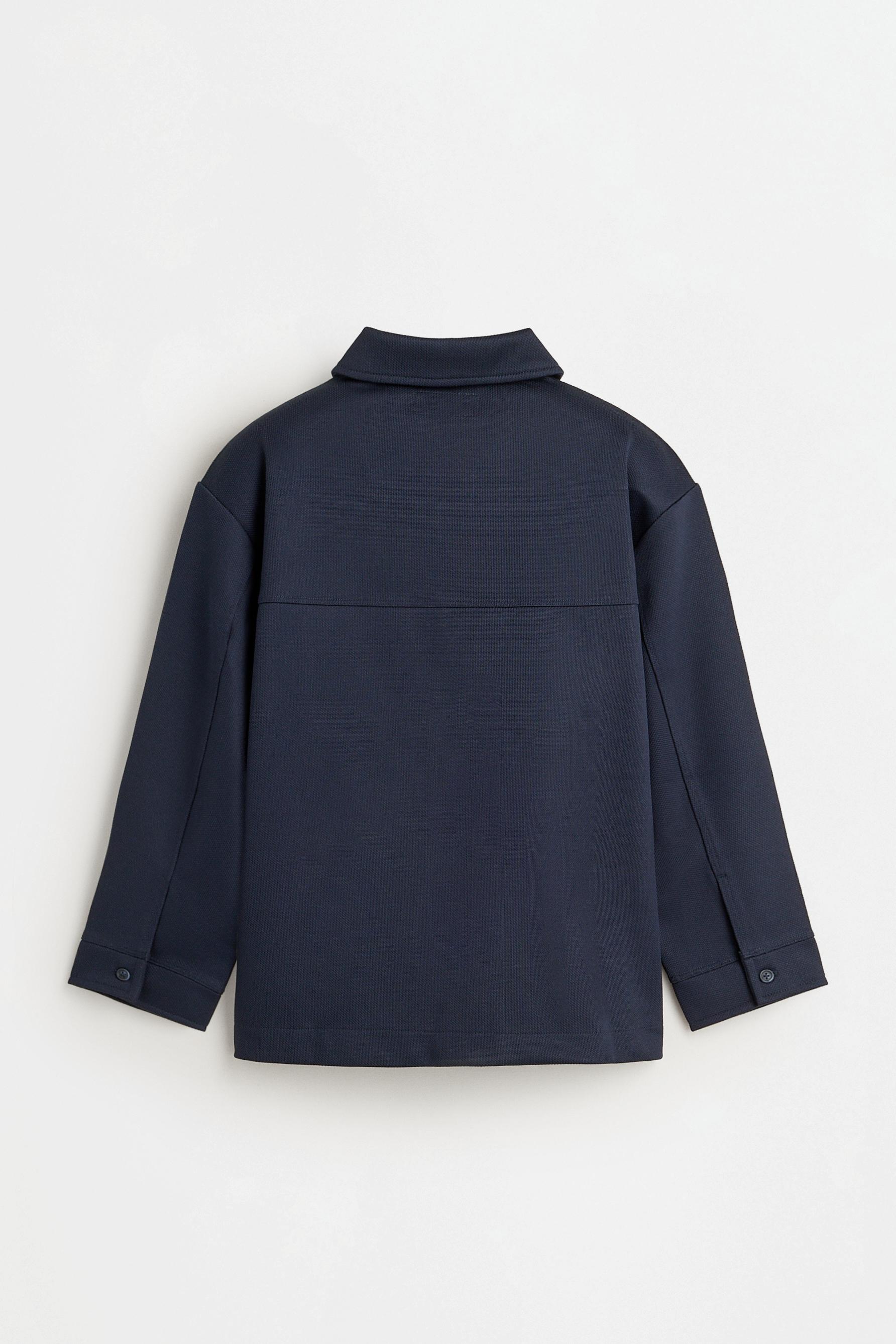 Micro piqué shirt — NAVY