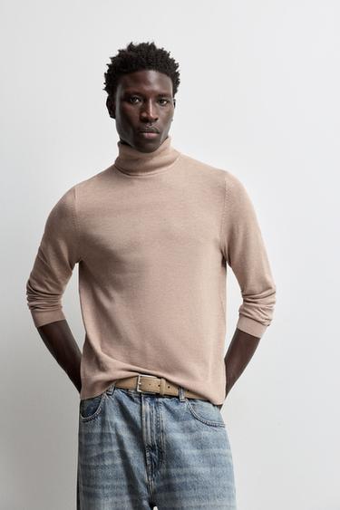 Turtleneck sweater — BEIGE MARL 1