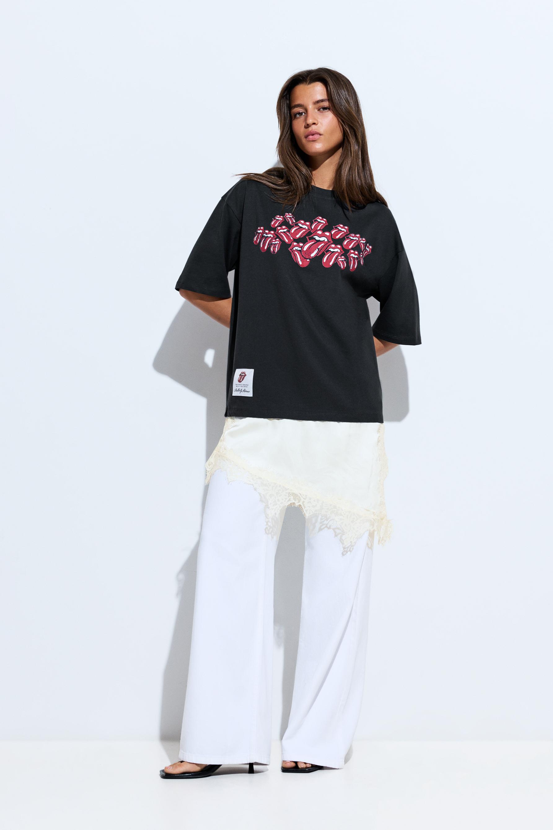 Rolling Stones ©Universal oversize T-shirt — BLACK
