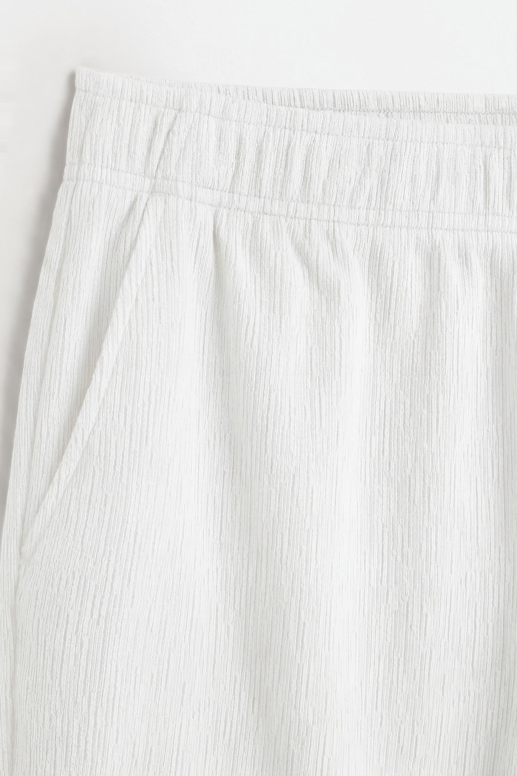 Rustic textured Bermuda shorts — OFF WHITE