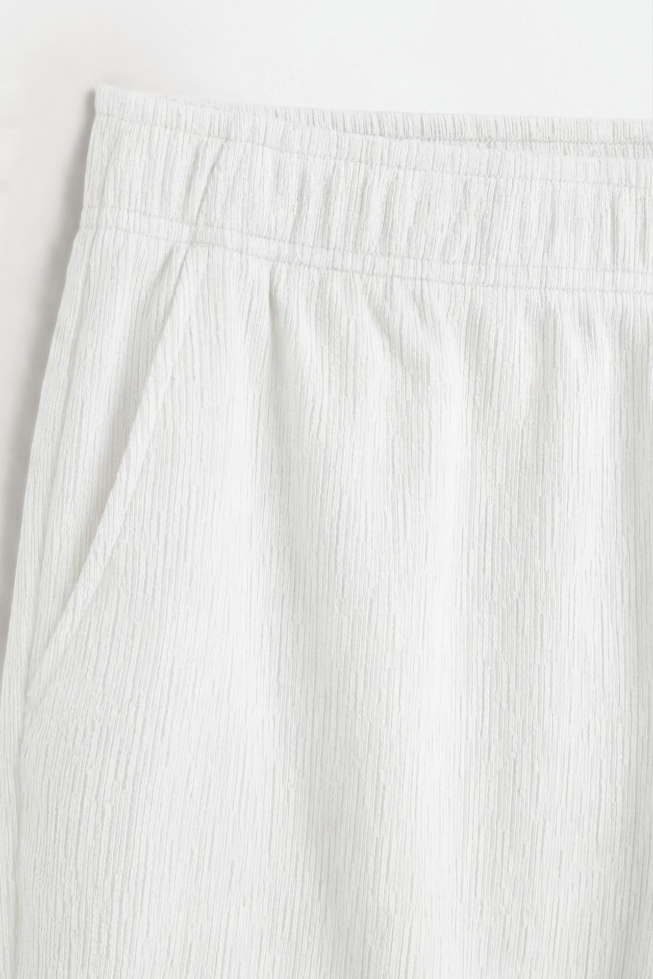 Rustic textured Bermuda shorts — OFF WHITE