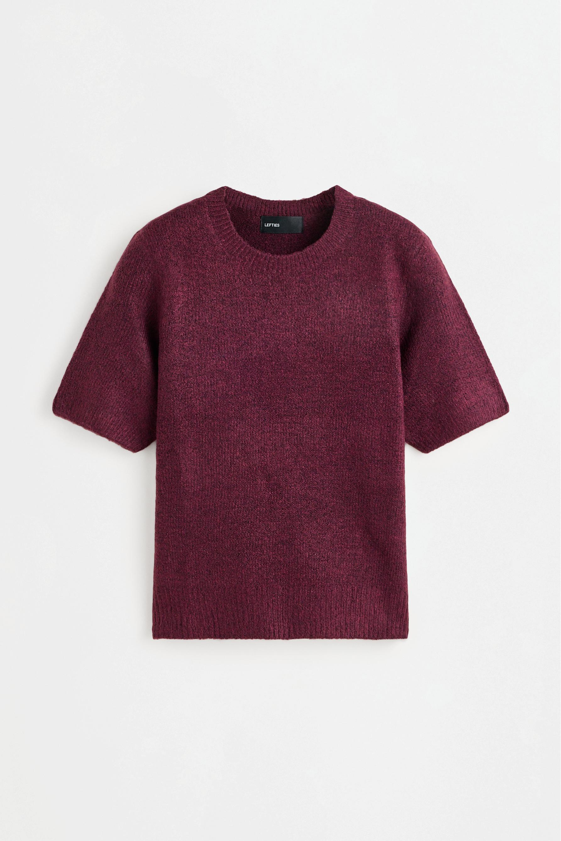 Short sleeve sweater — BURGUNDY