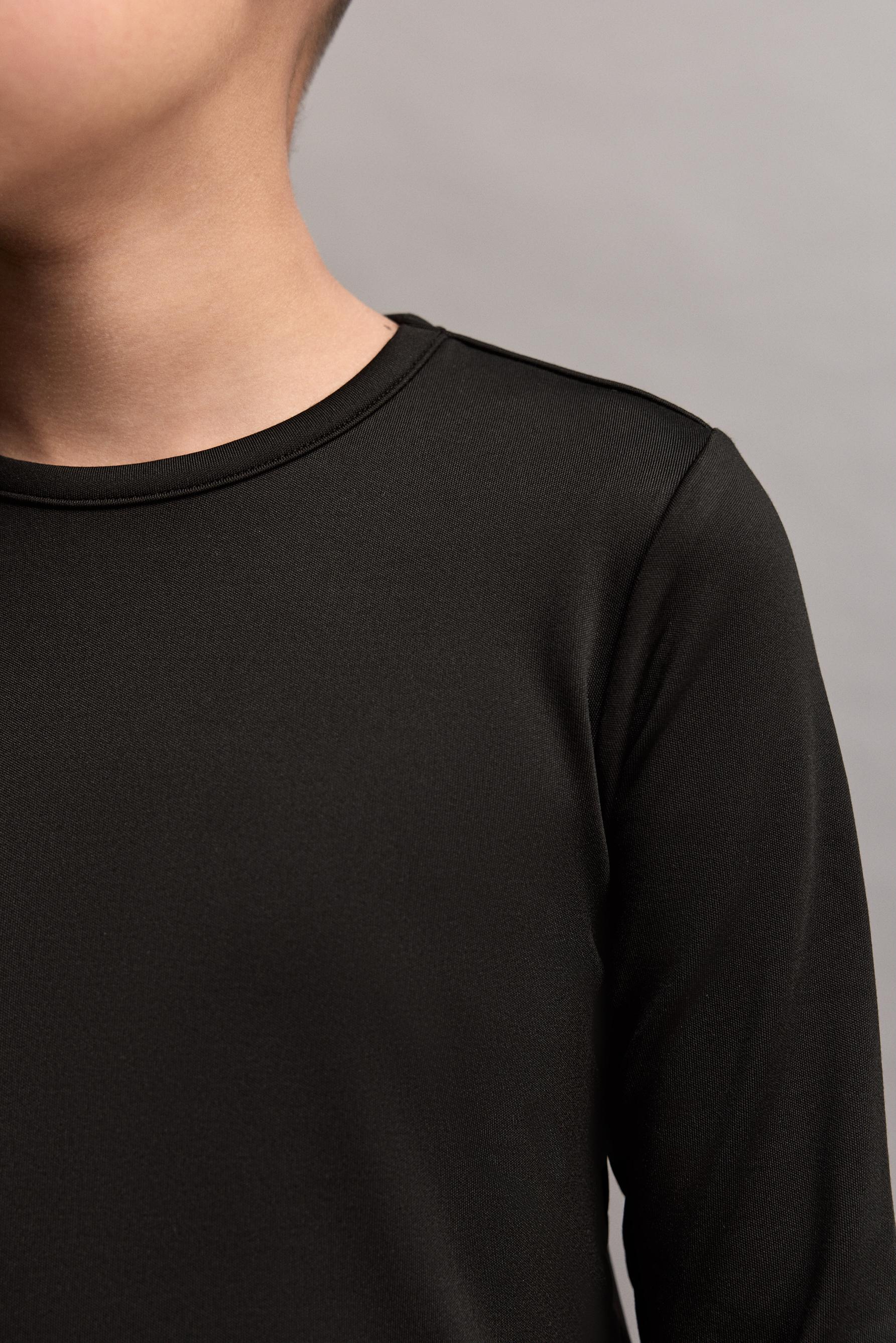 MEDIUM WEIGHT Thermal Comfort T-shirt — BLACK