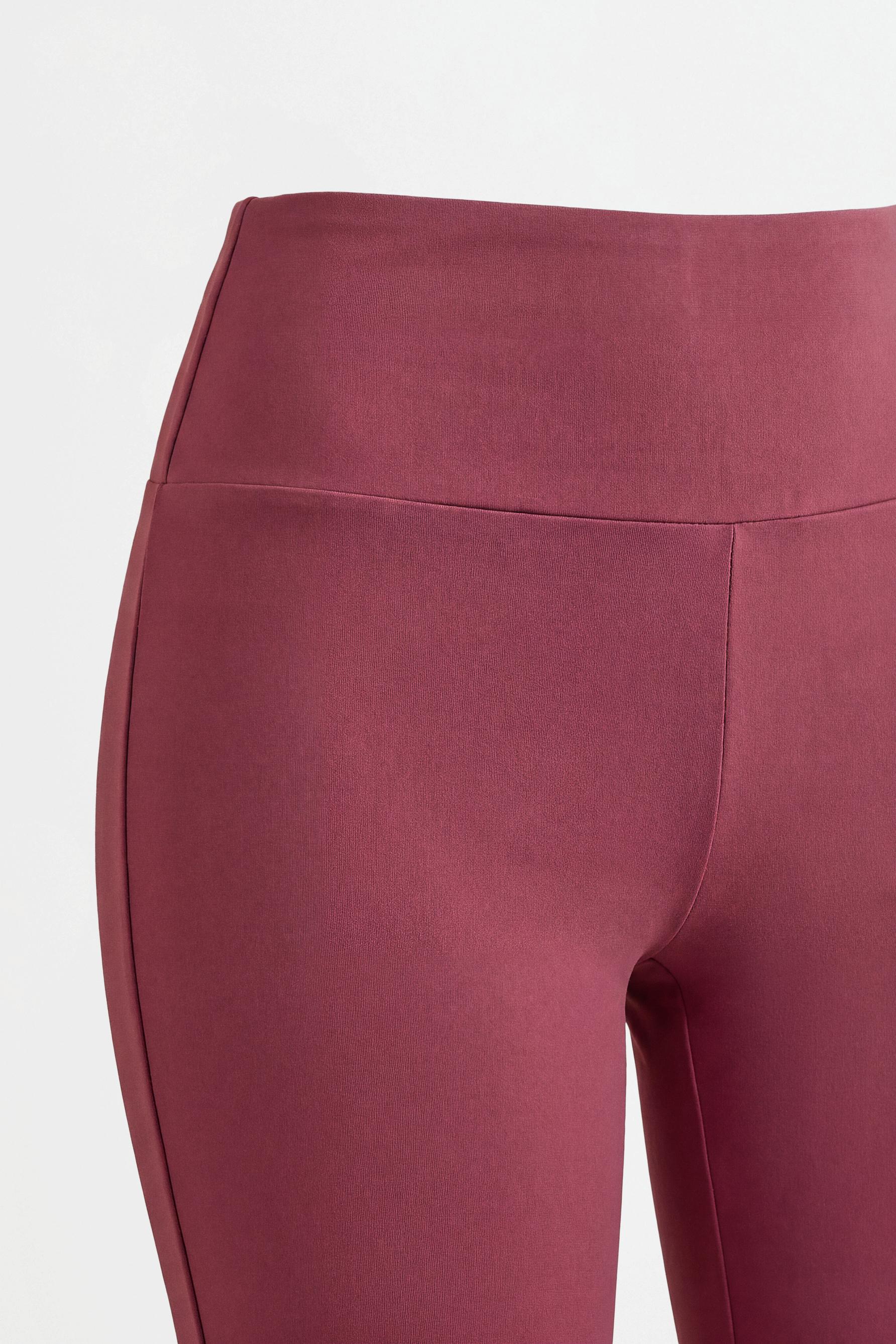 Basic bell bottom sports leggings — DARK PINK