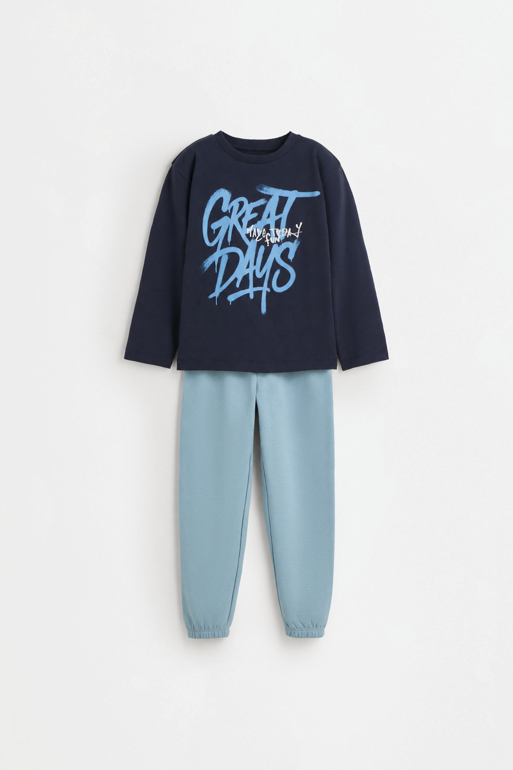 5-Pack of T-shirt and fleece pants sets — NAVY