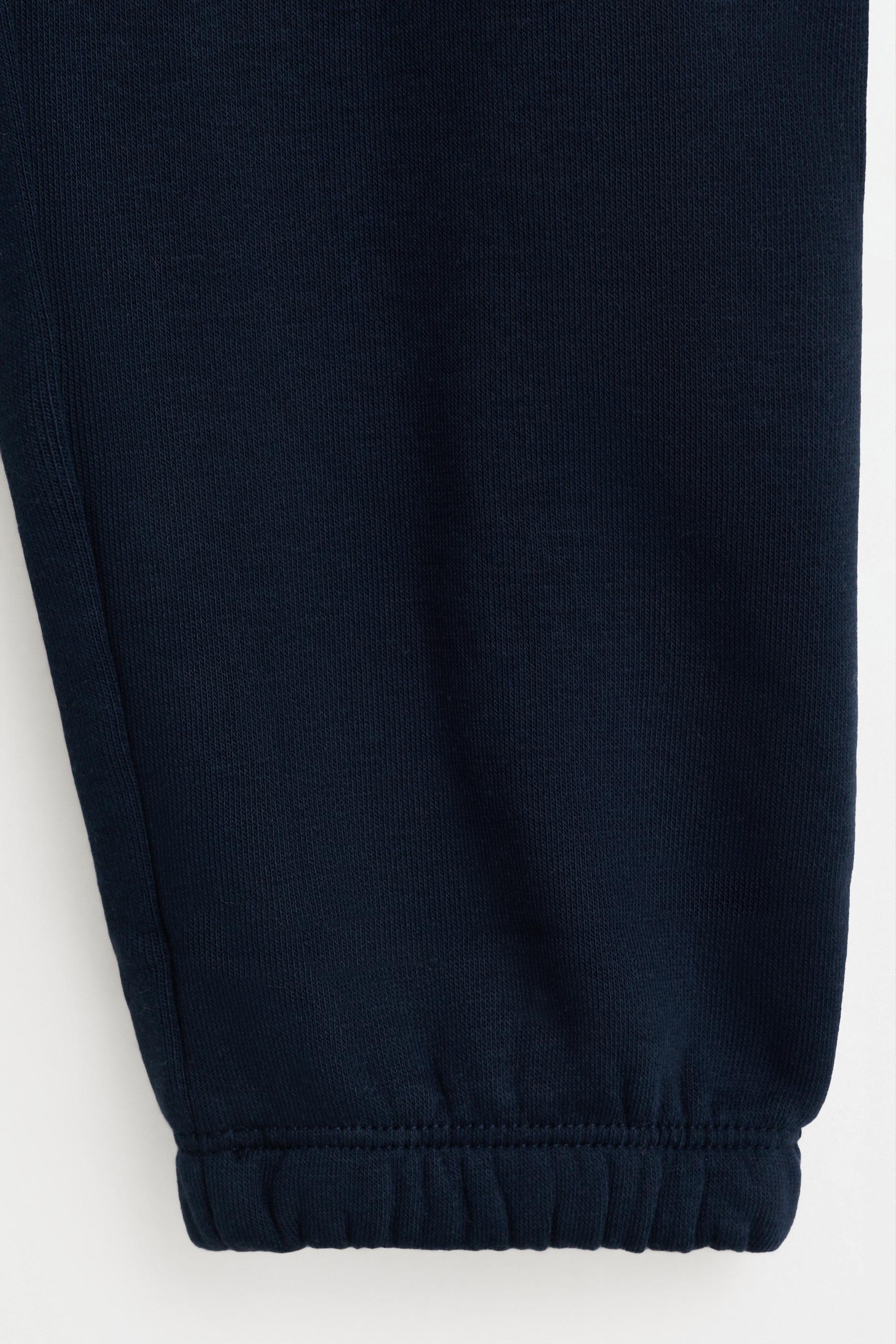 Solid plush trousers — NAVY