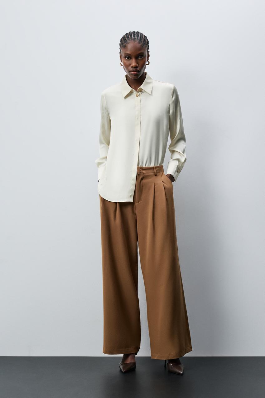 Wide-leg dress pants - | LEFTIES Tunisia