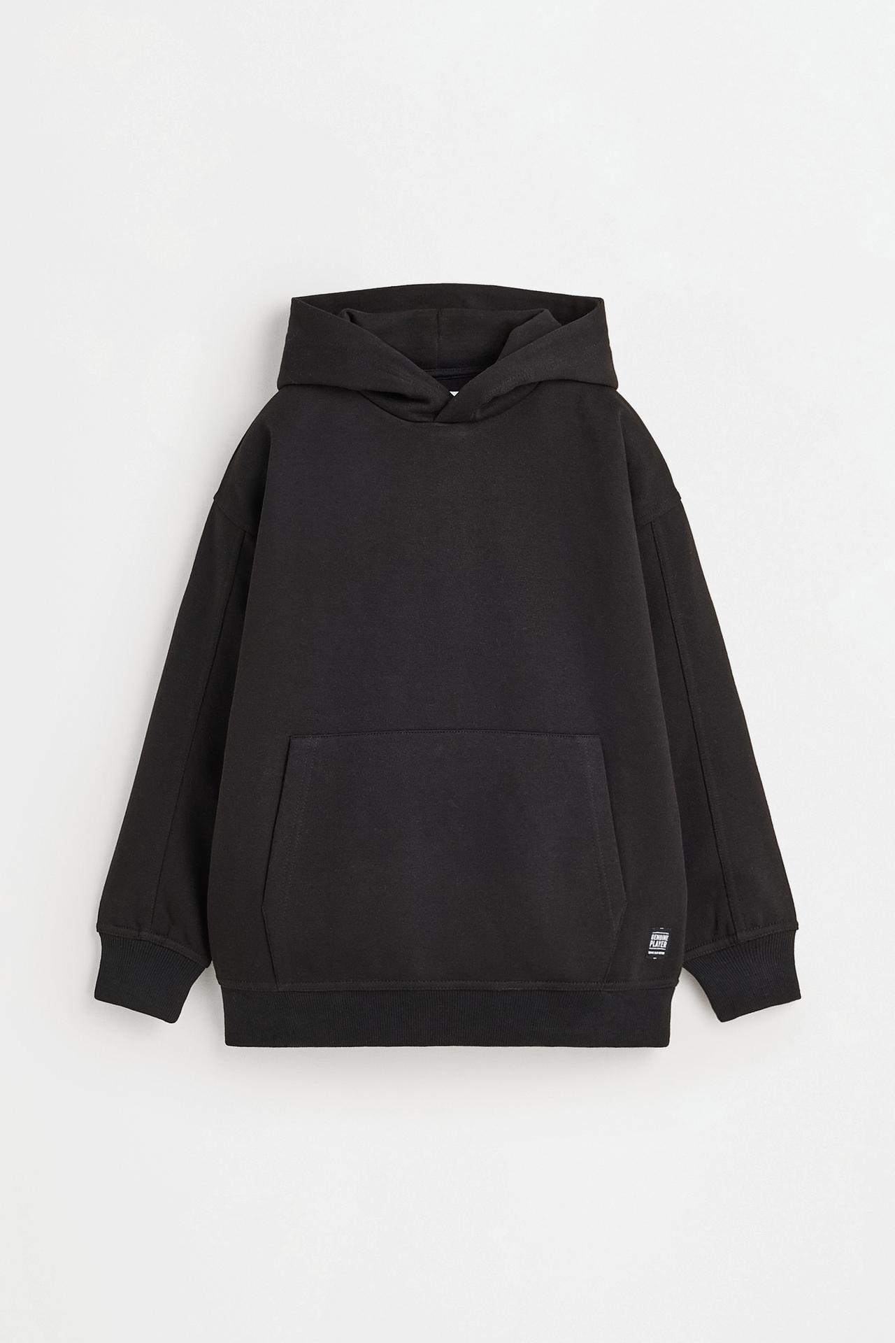 Hooded sweatshirt — BLACK