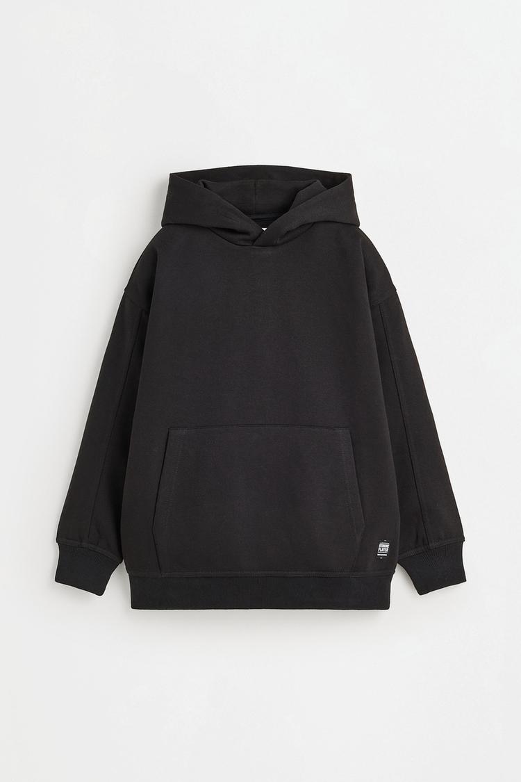 Hooded sweatshirt — BLACK