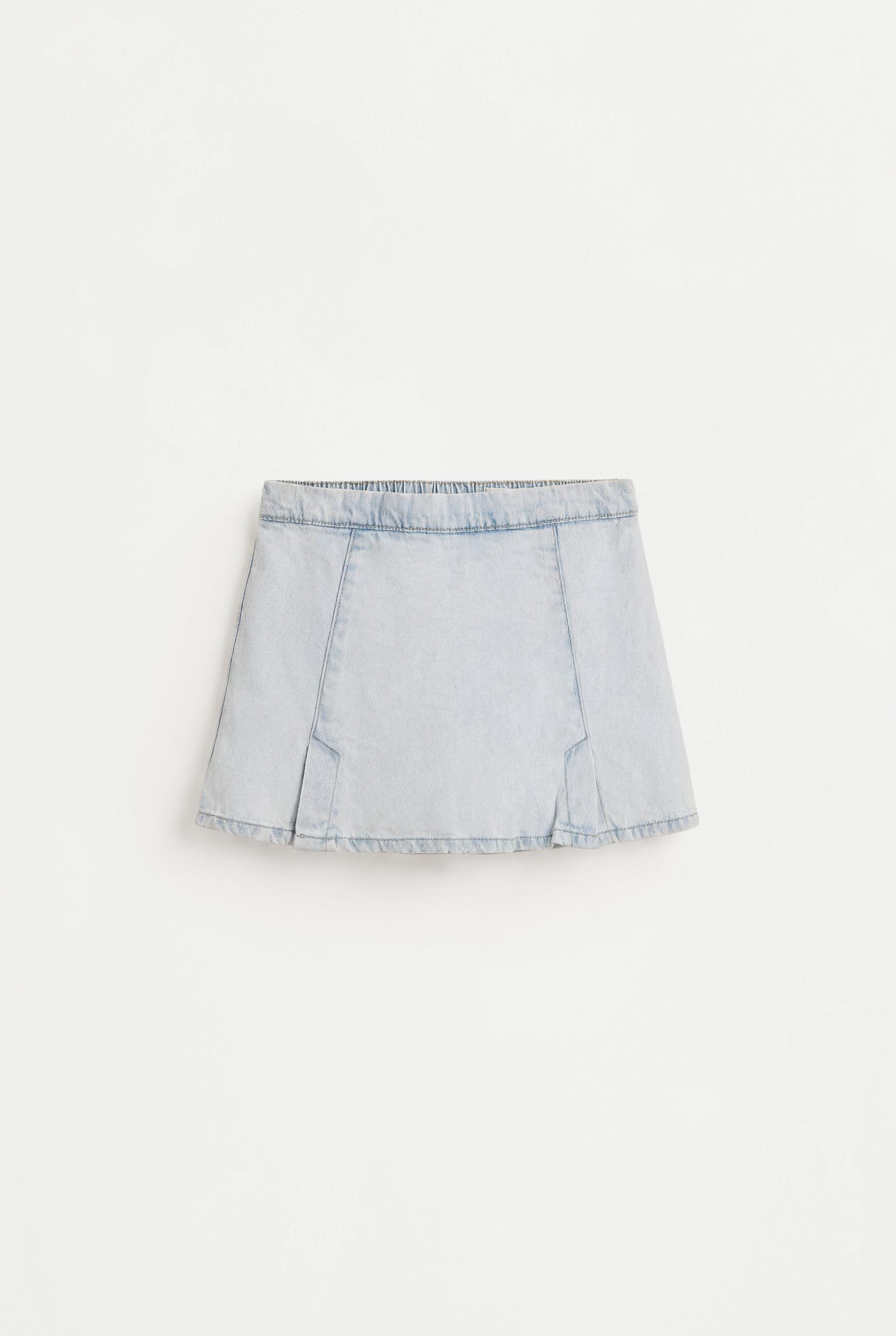 Denim skort — FADED SKY BLUE