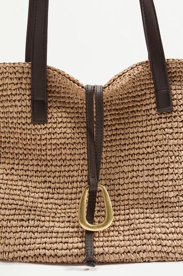 Shopper bag with detail — BEIGE 3