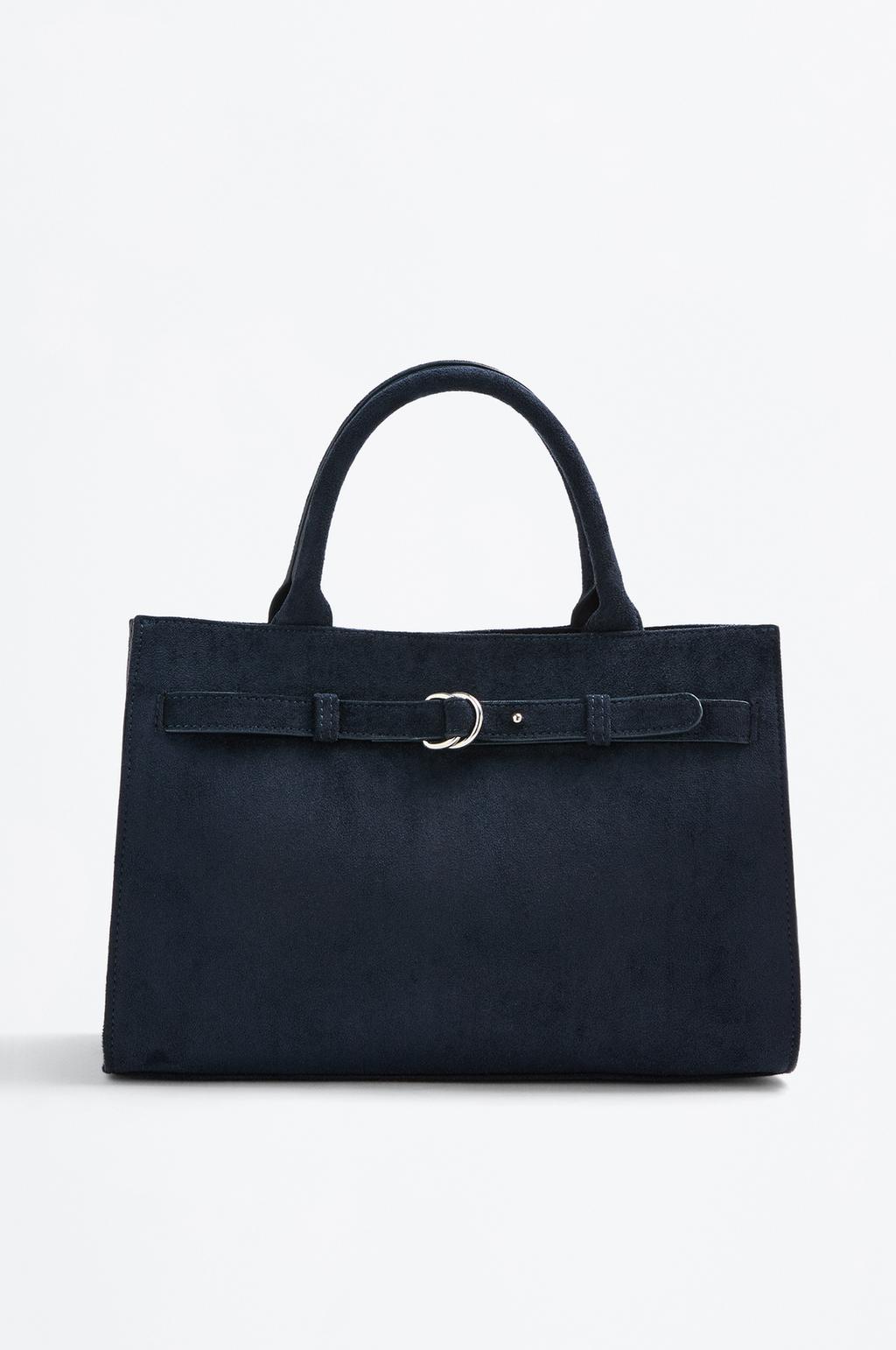 Bolso city efecto suede detalle cinturón