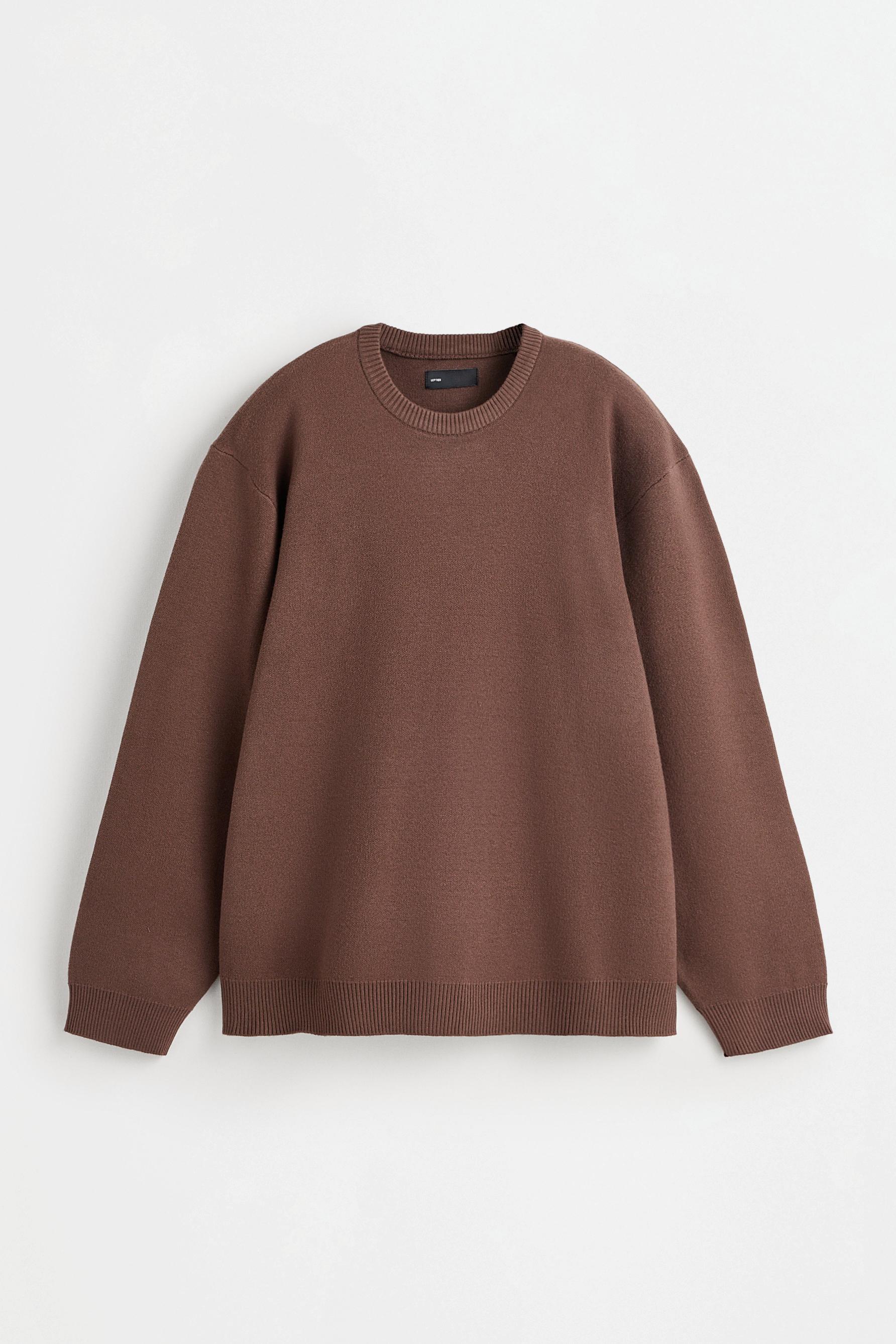 Soft knit sweater — BROWN