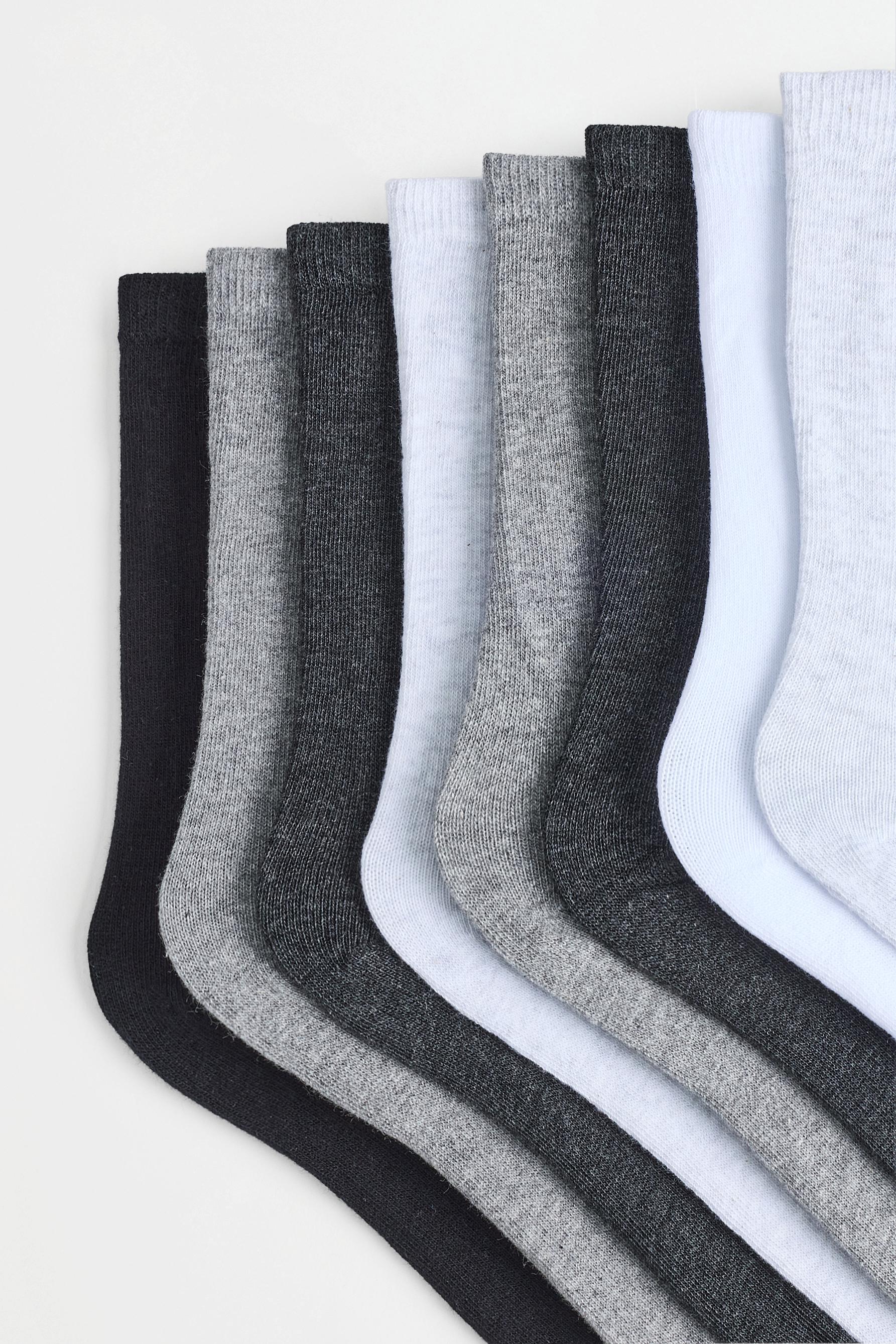 Basic Long Socks (7-Pack) — GREY