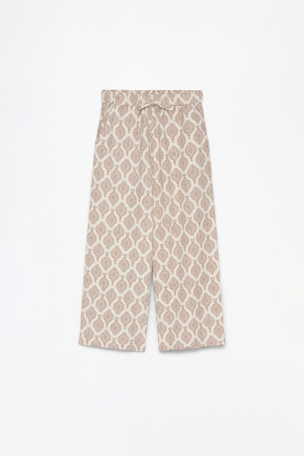 Printed rustic trousers