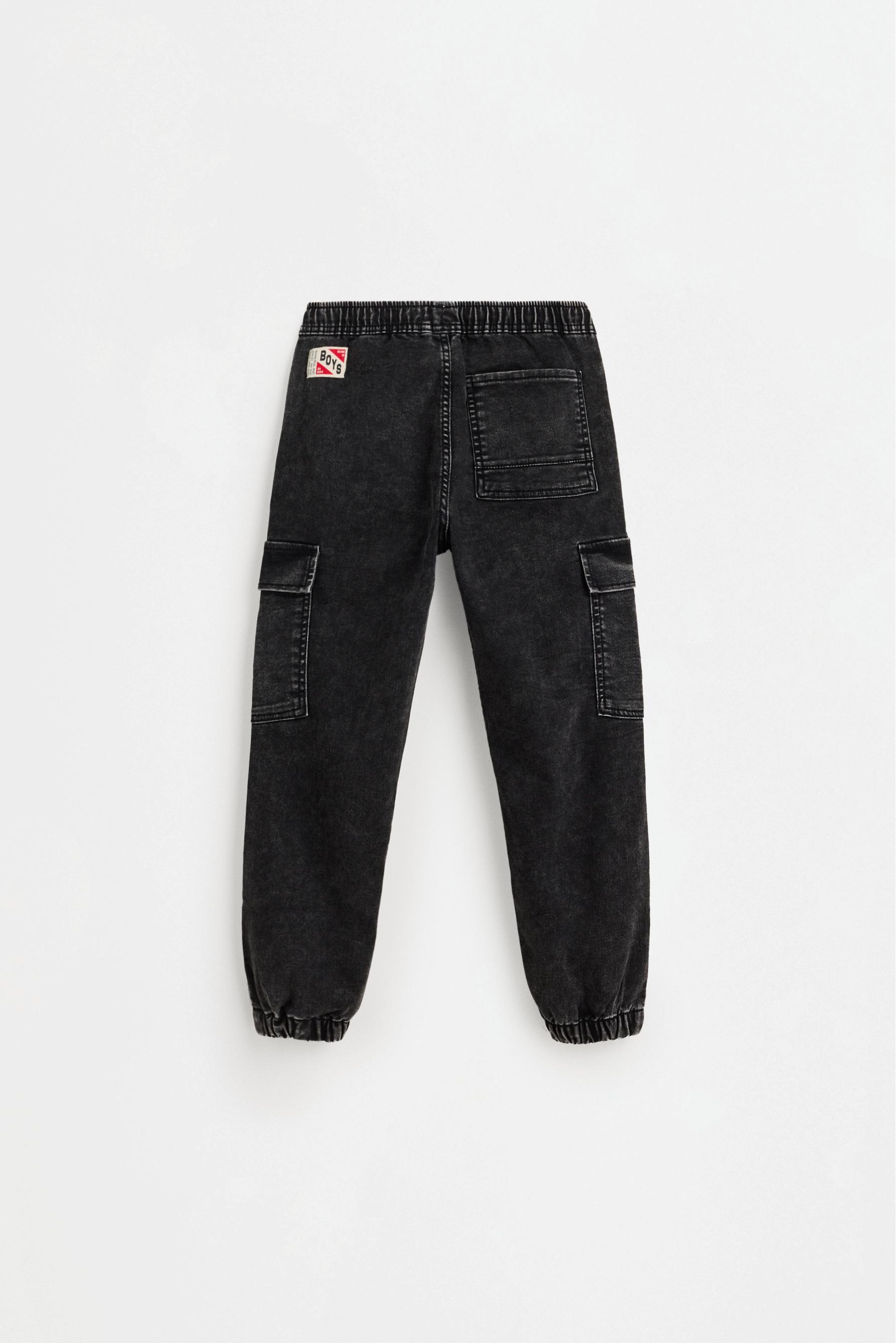 Cargo jogger jeans — FADED BLACK