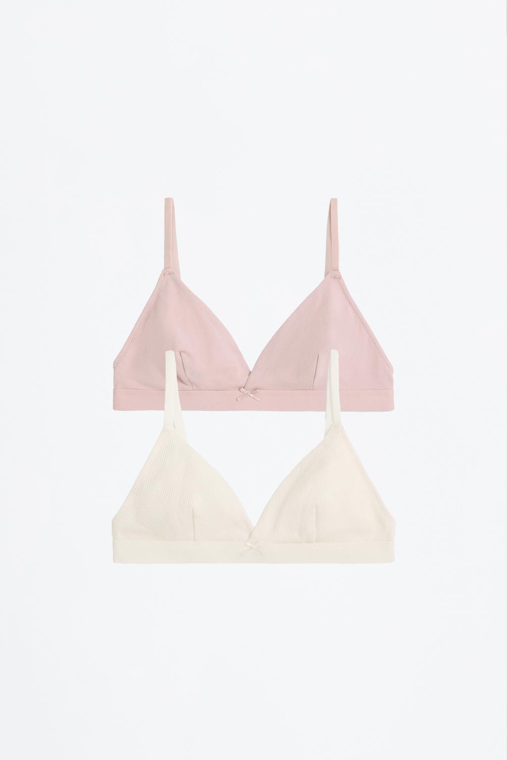 2-pack of contrast bras