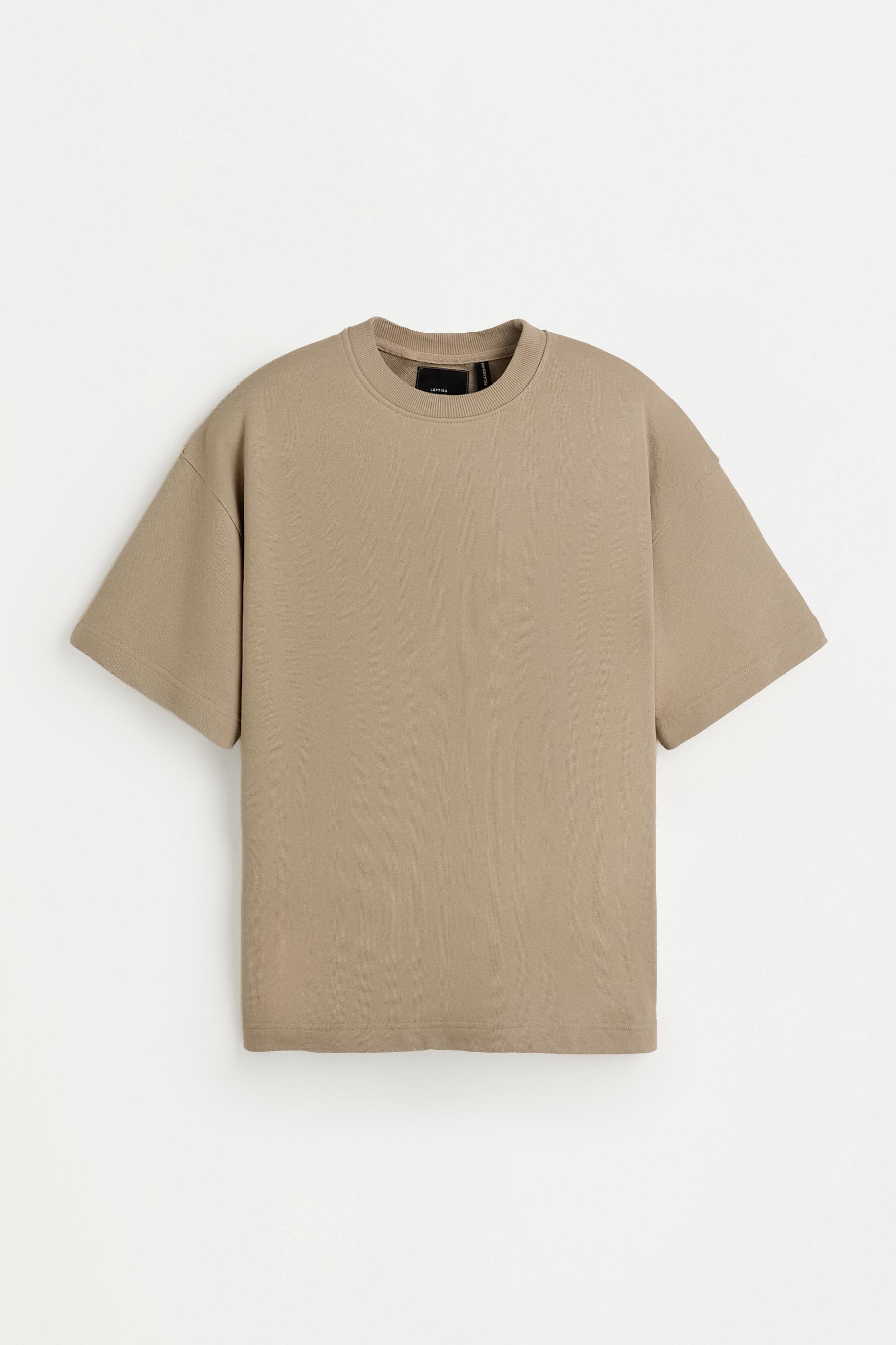 Short sleeve sweatshirt — PALE SAND