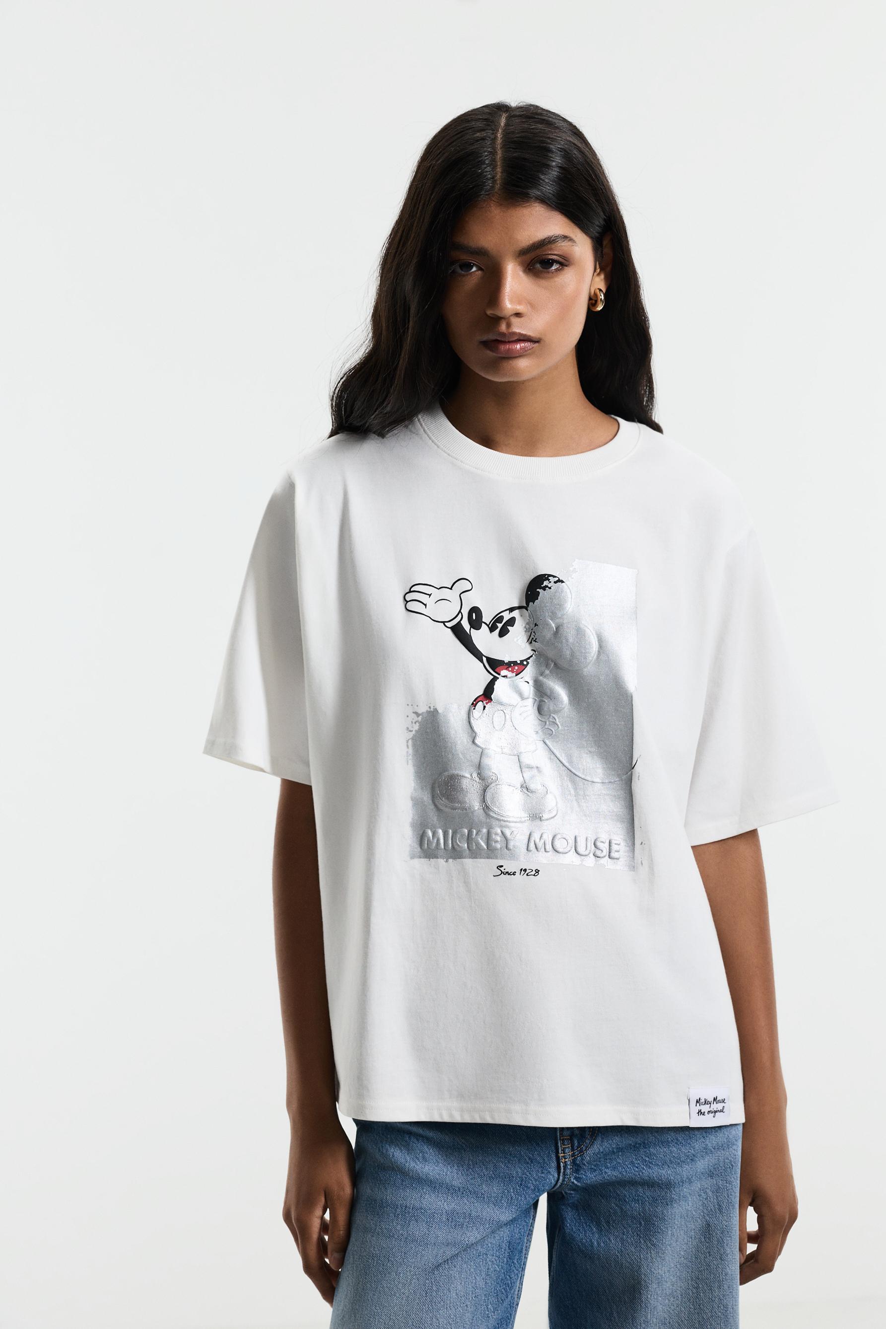 Metallic Mickey Mouse ©Disney T-shirt — OFF WHITE
