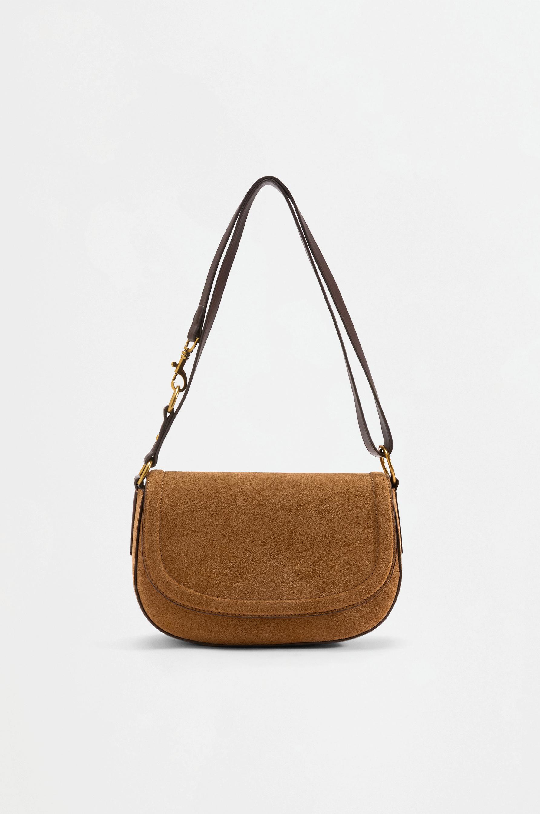 Multiway flap shoulder bag — CAMEL