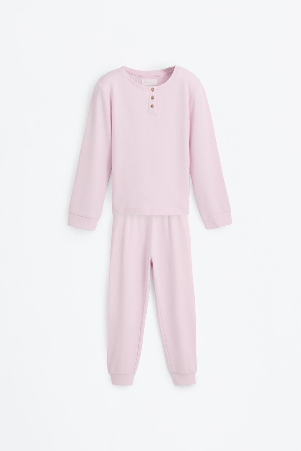 Pijama comprido efeito de waffle