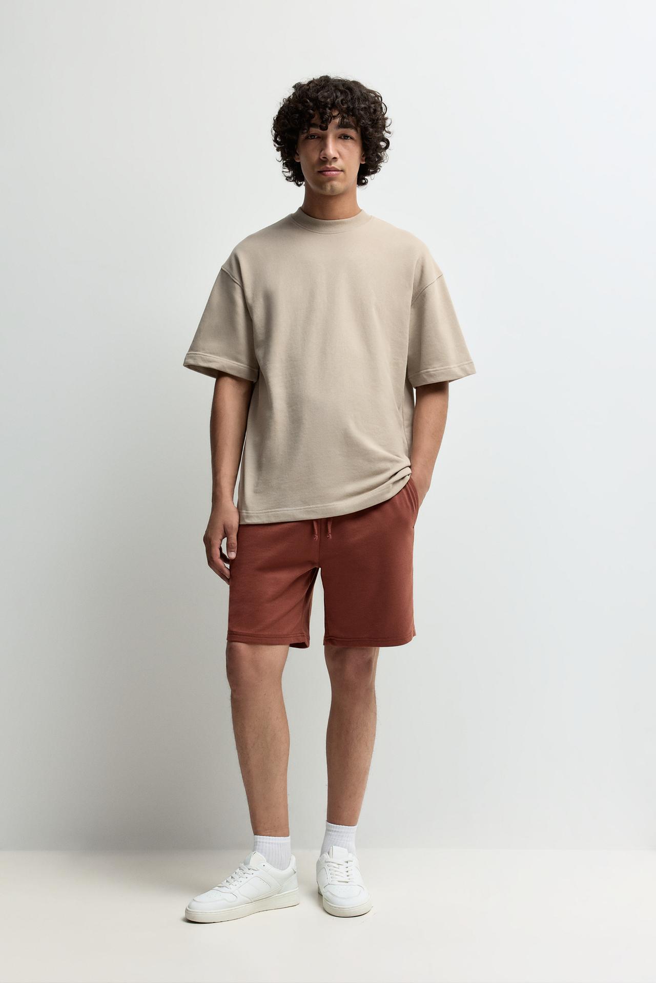 Basic tracksuit Bermuda shorts — RUSSET