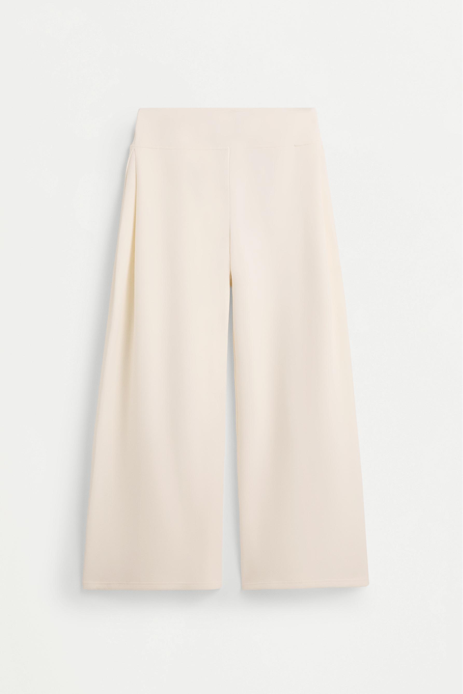 Wide-leg sports trousers — OFF WHITE