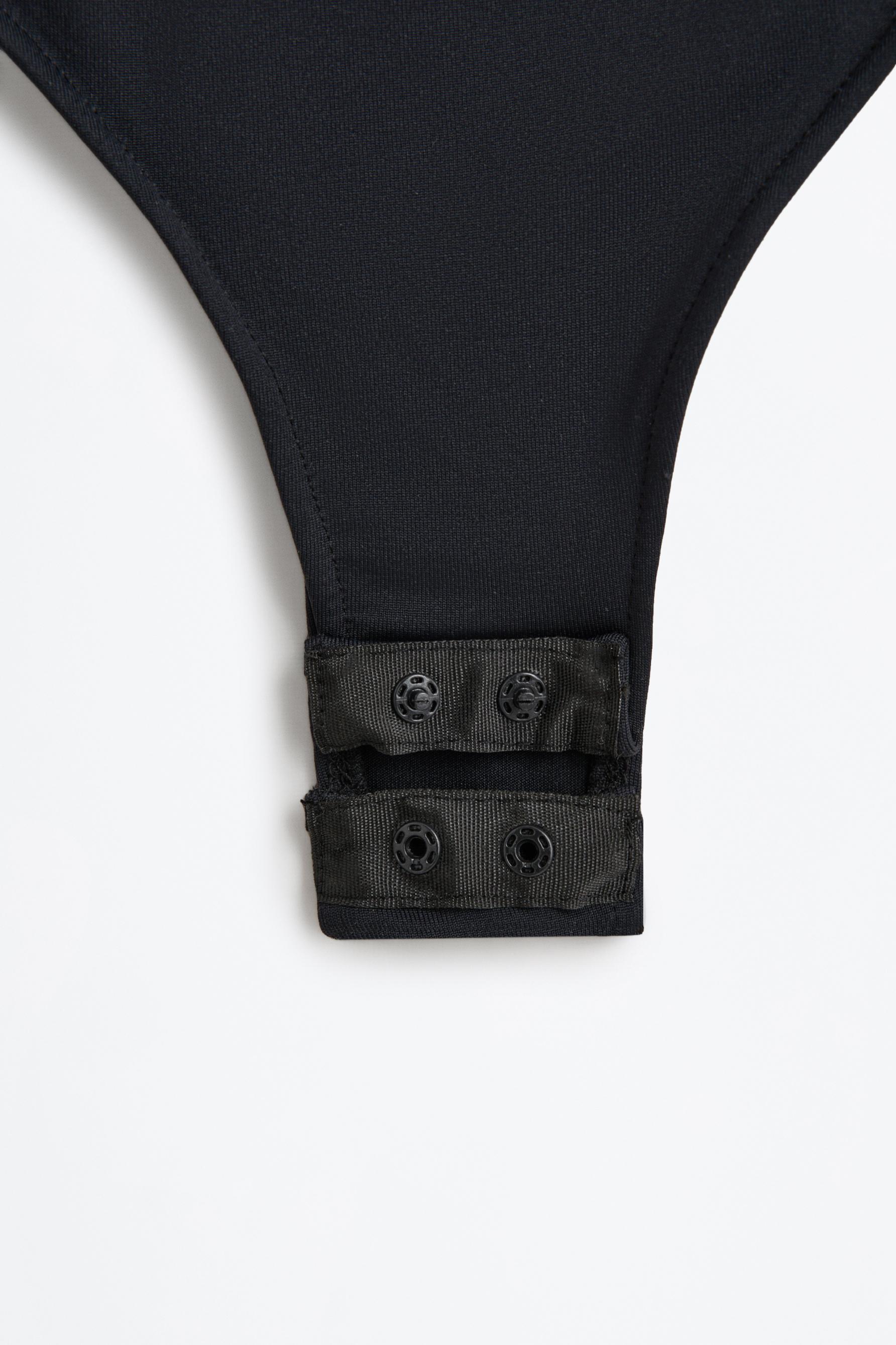 Polyamide strap bodysuit — BLACK