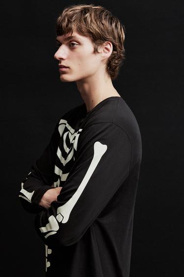 Men's | Glow-in-the-dark skeleton pyjamas — BLACK 6