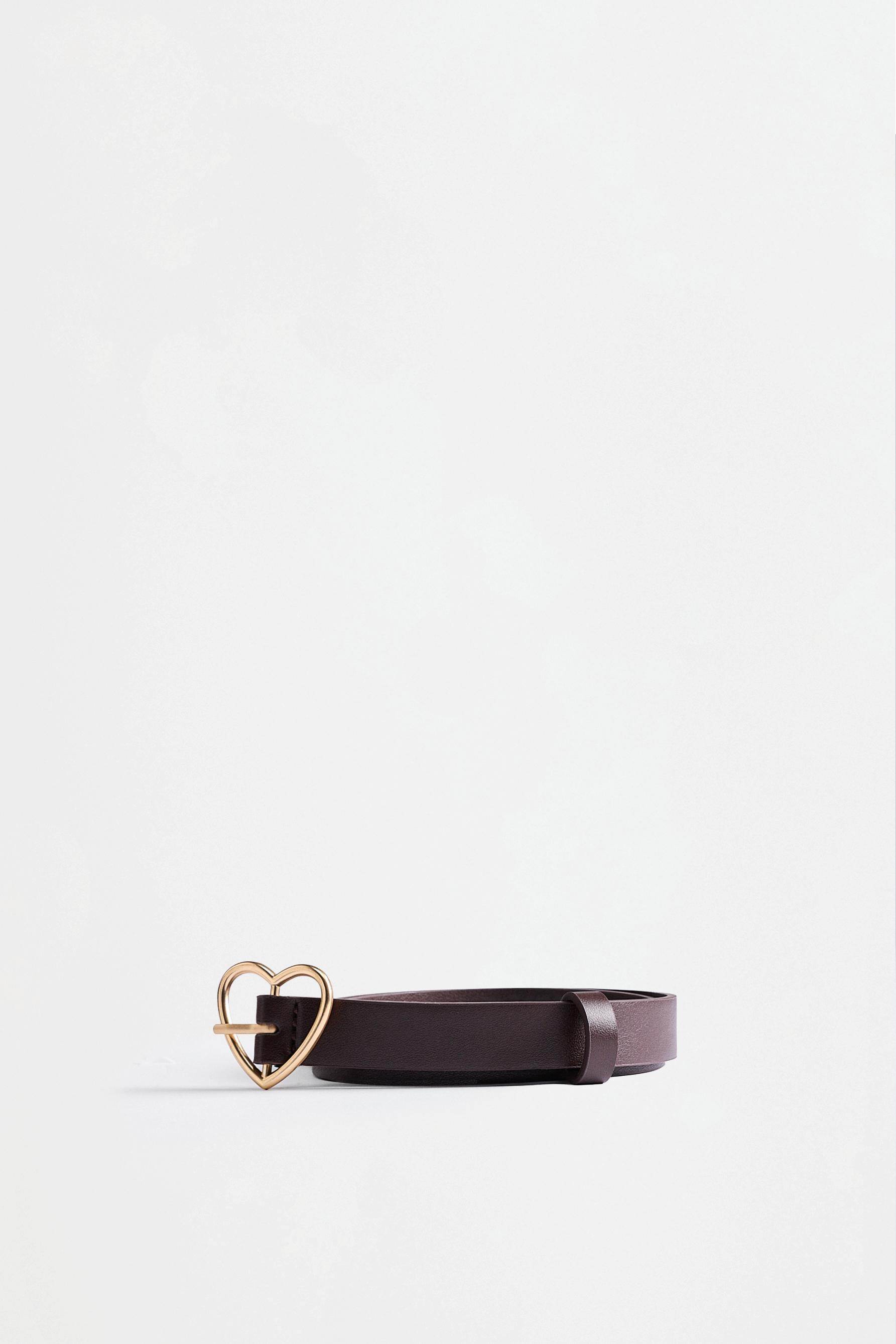 Heart buckle belt — DARK BLUE