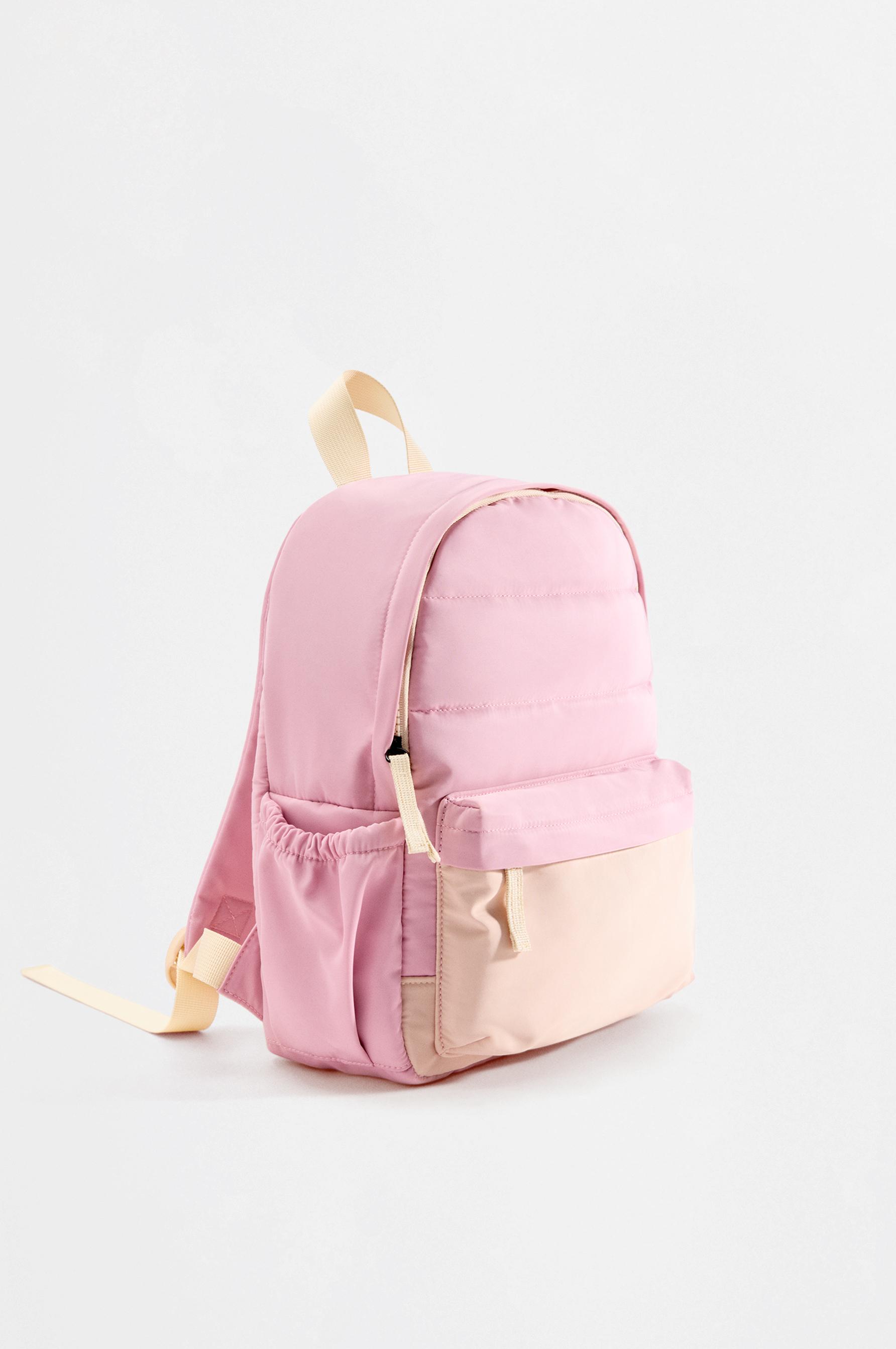 Quilted backpack — PALE PINK