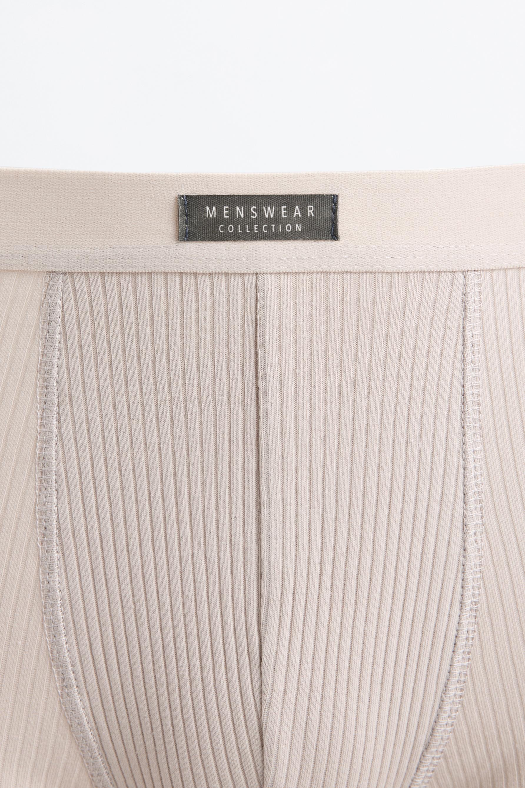 Ribbed boxers (Pack 3) — ECRU