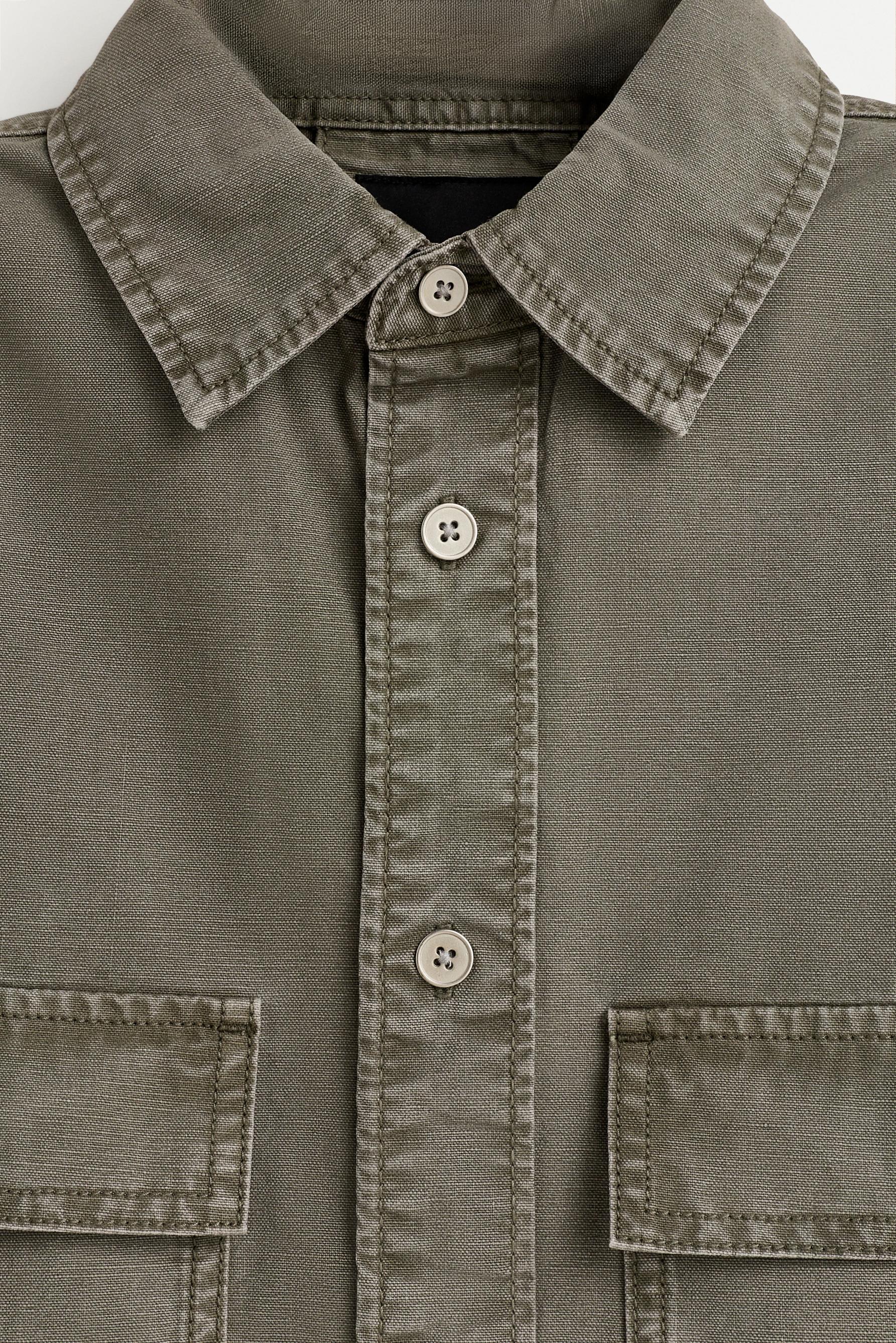 Denim shirt with pockets — FADED GREEN